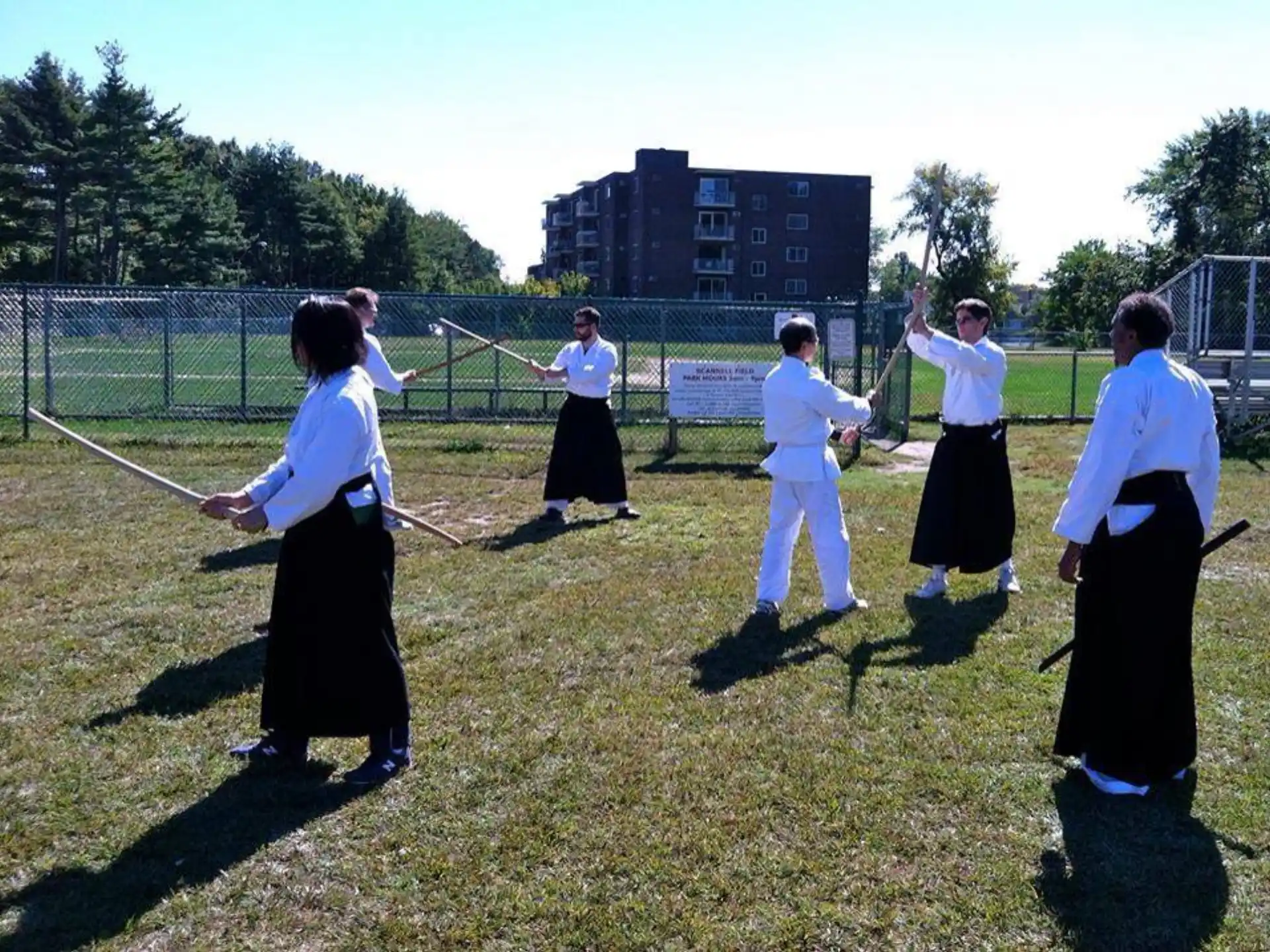 a group of people playing a game