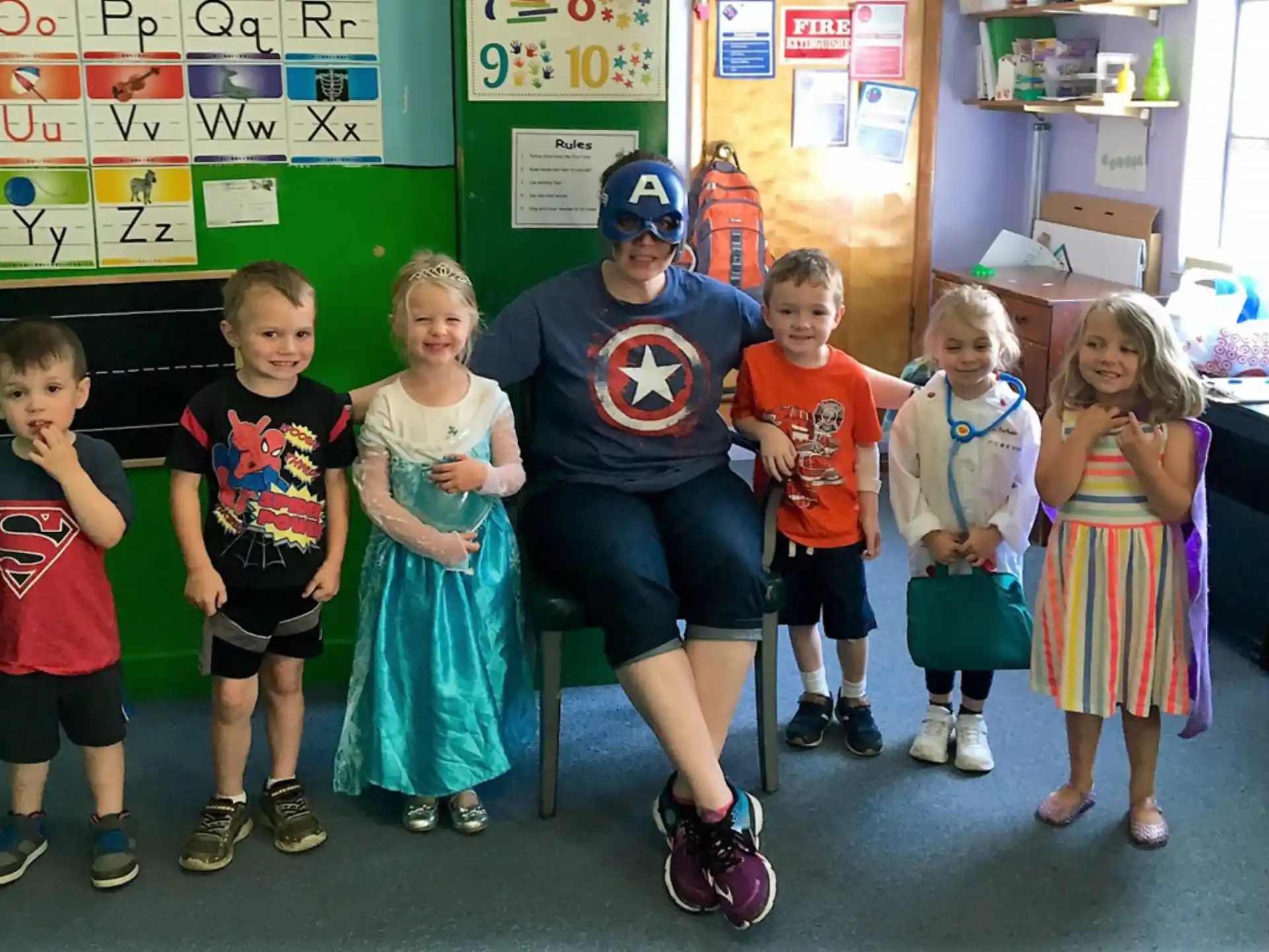 a group of children posing for a photo