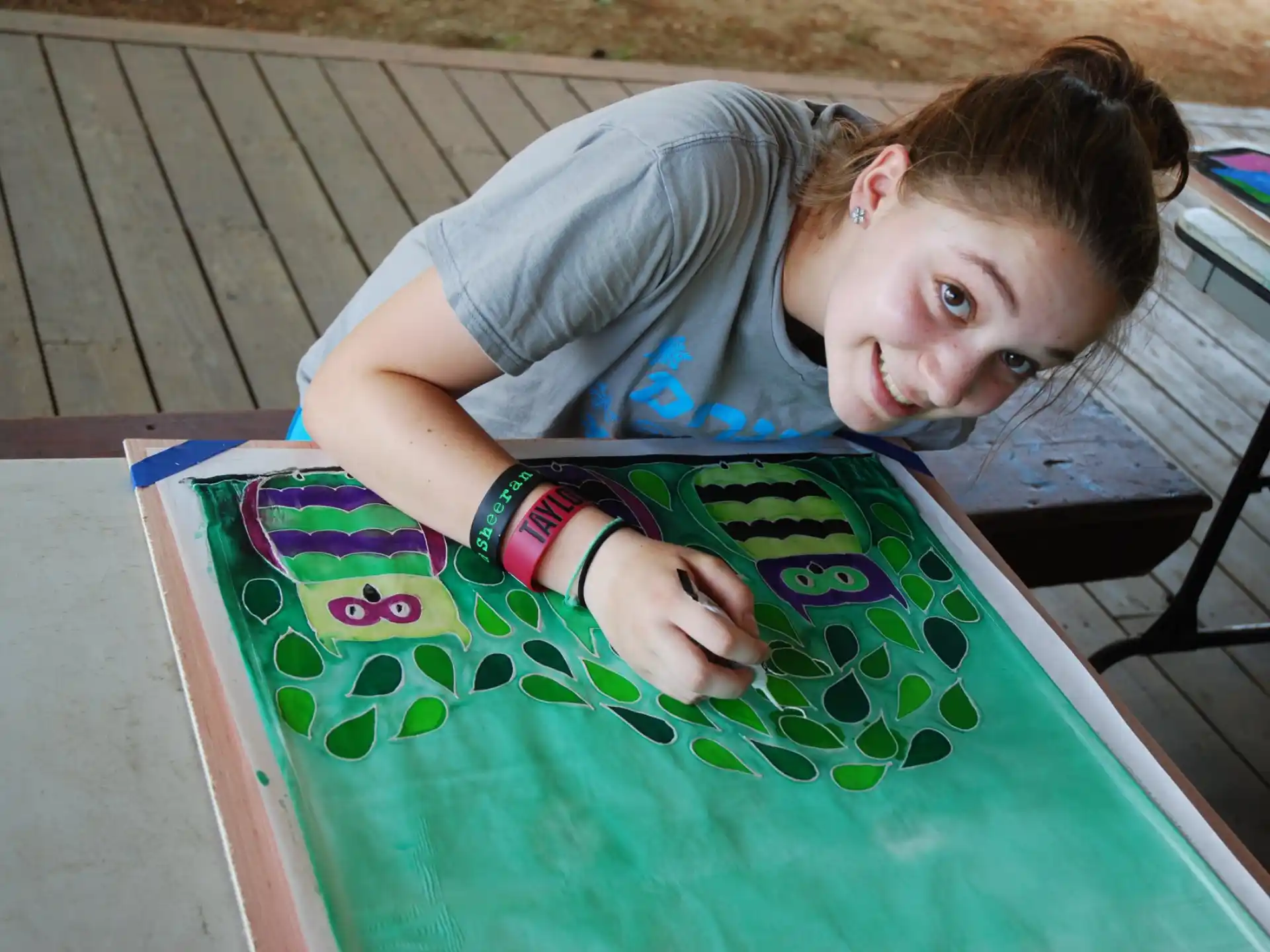 a person sitting at a table