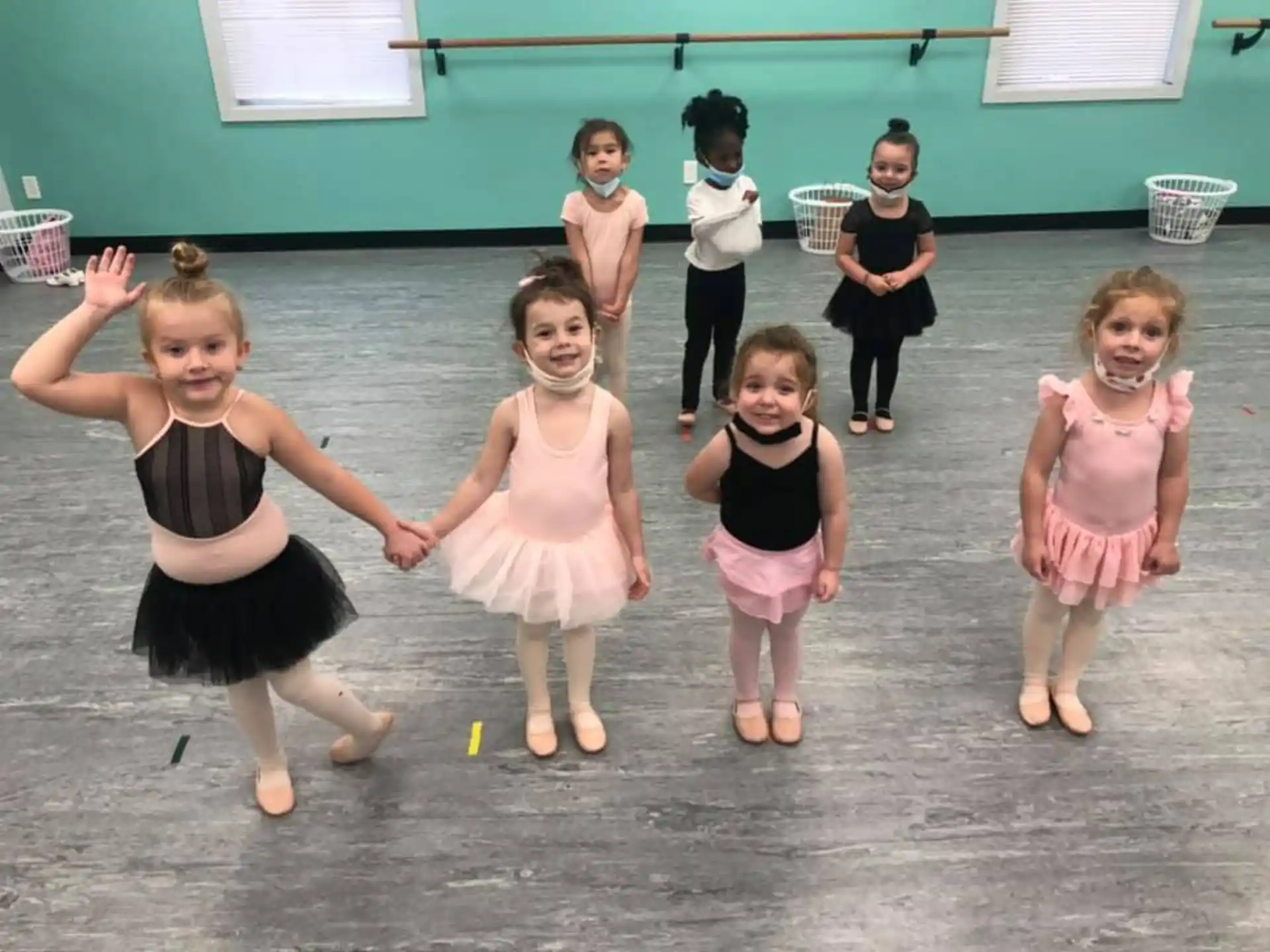 a group of girls in a room