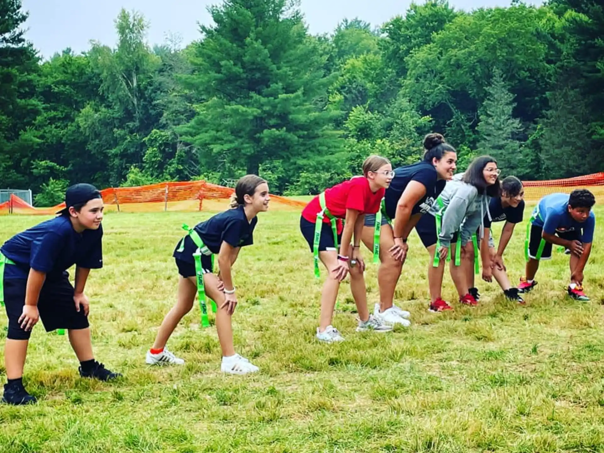 a group of people playing rugby