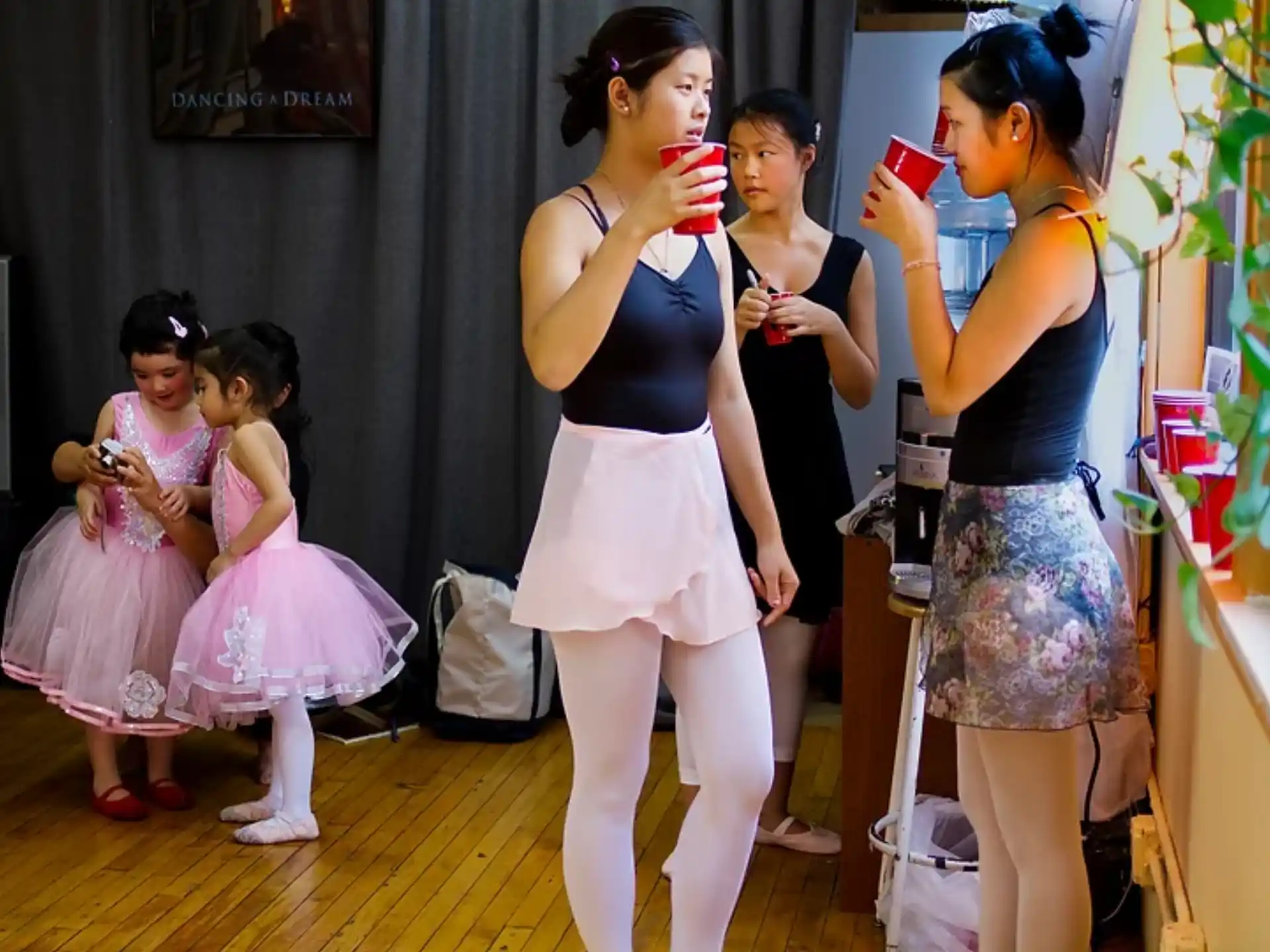 a group of women in a room