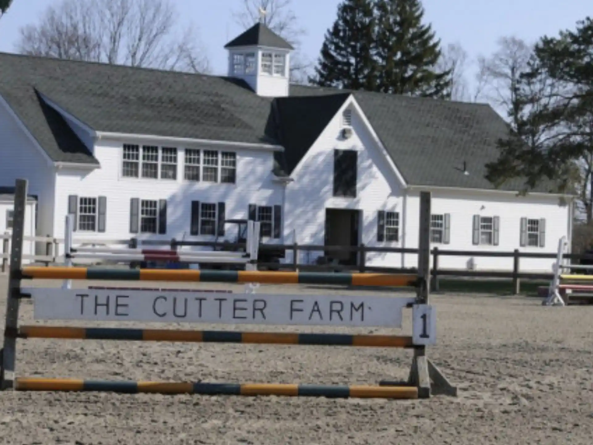 a sign in front of a building