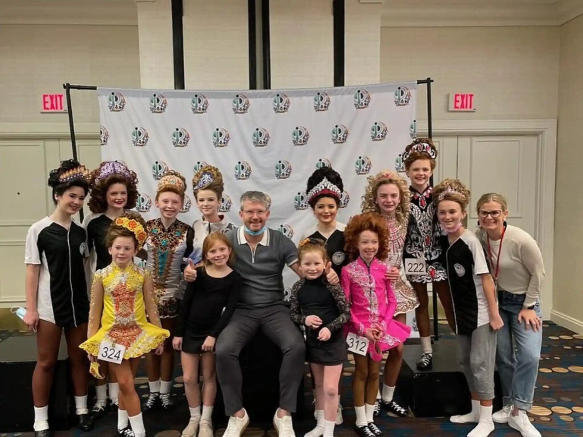 a group of people posing for a photo