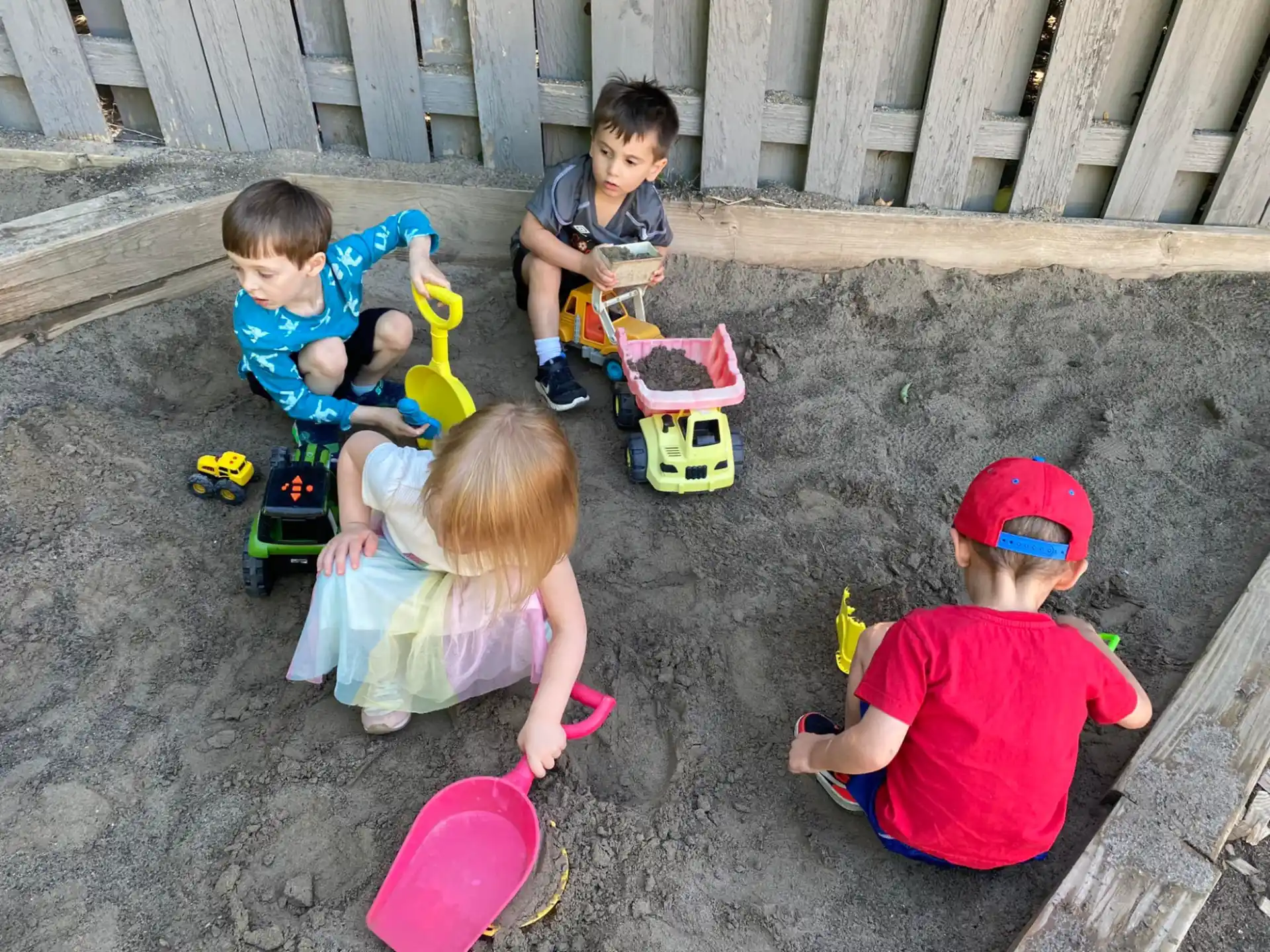 kids playing in sand