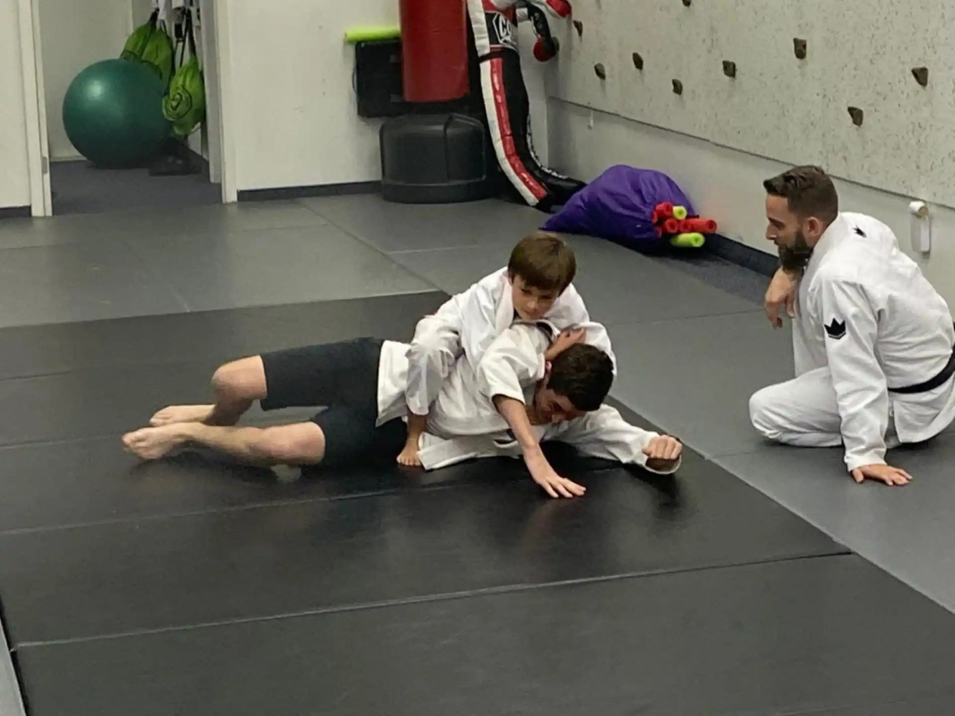 a group of people in a room