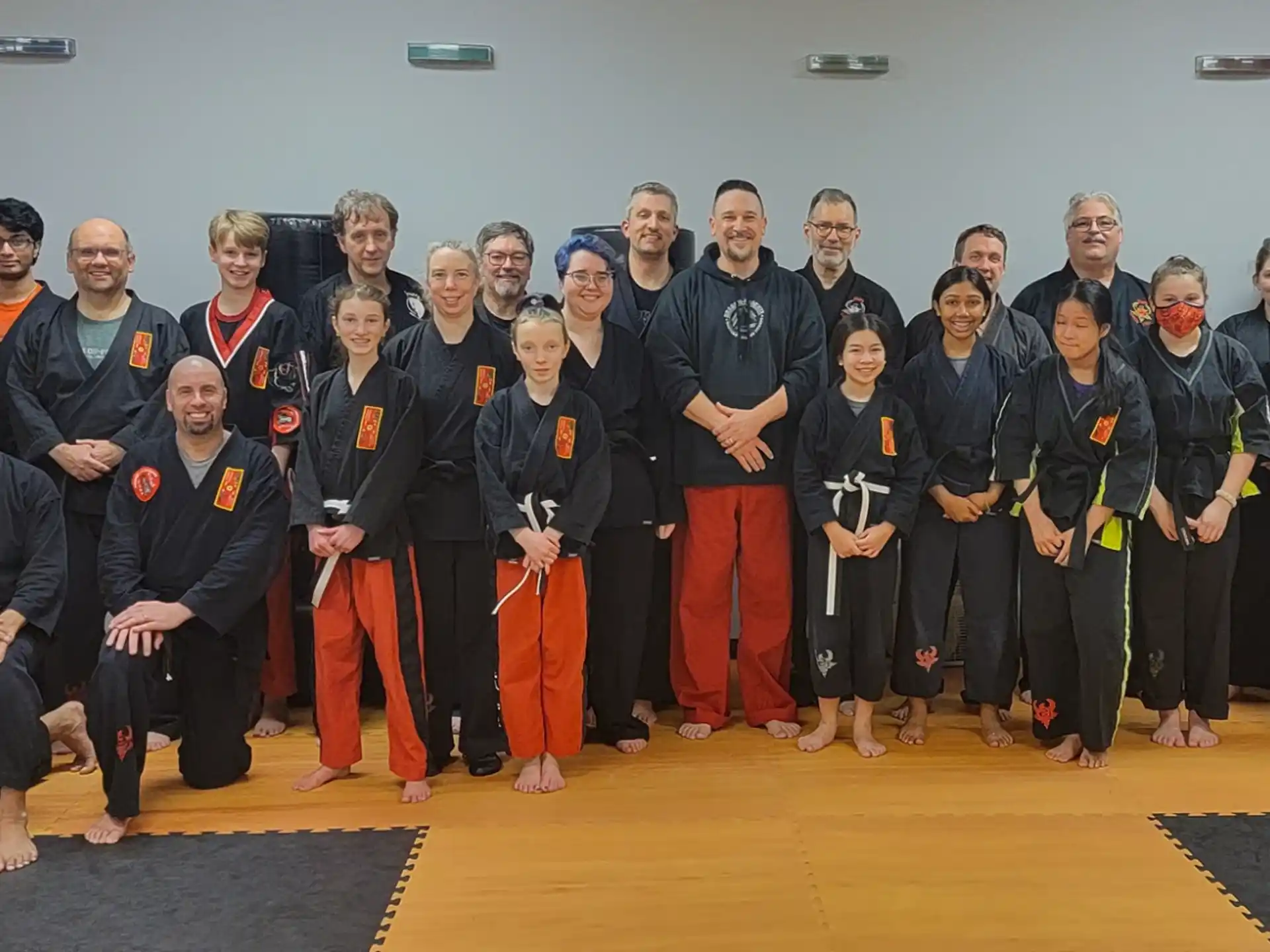 a group of people posing for a photo