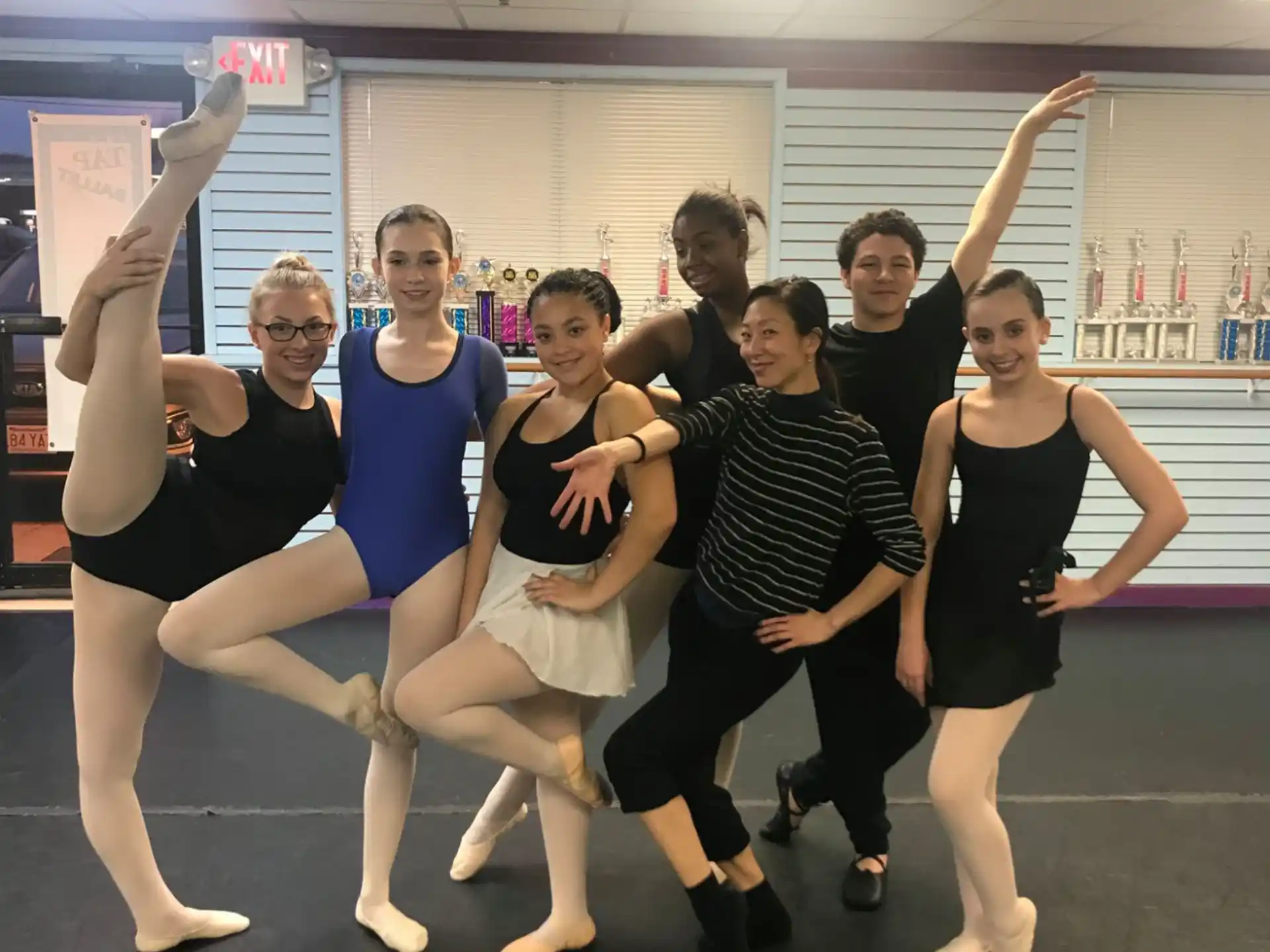 a group of people dancing