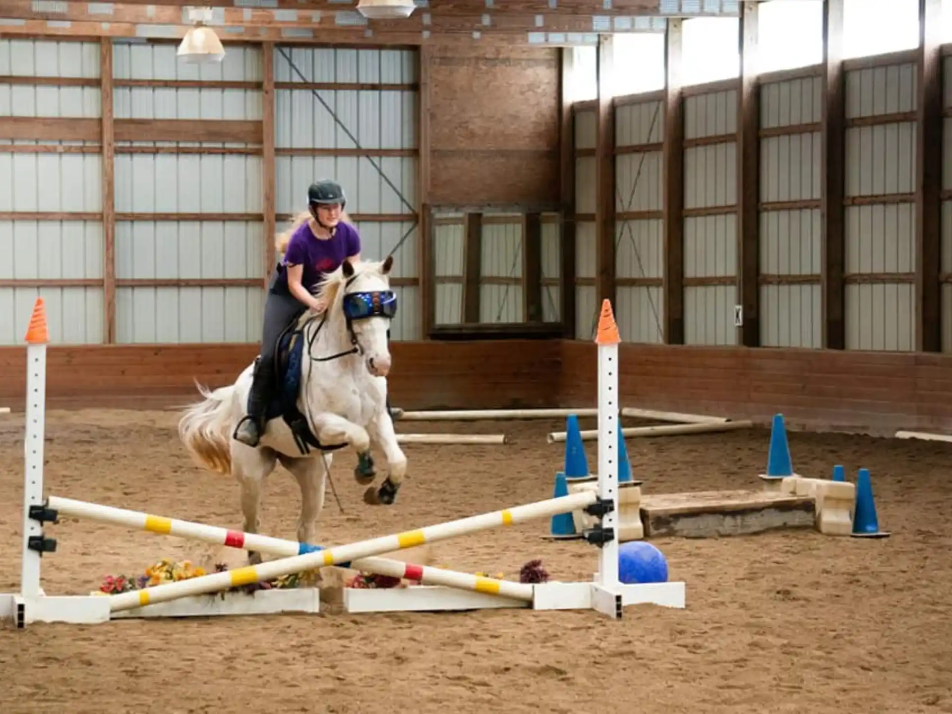 a couple of people riding horses