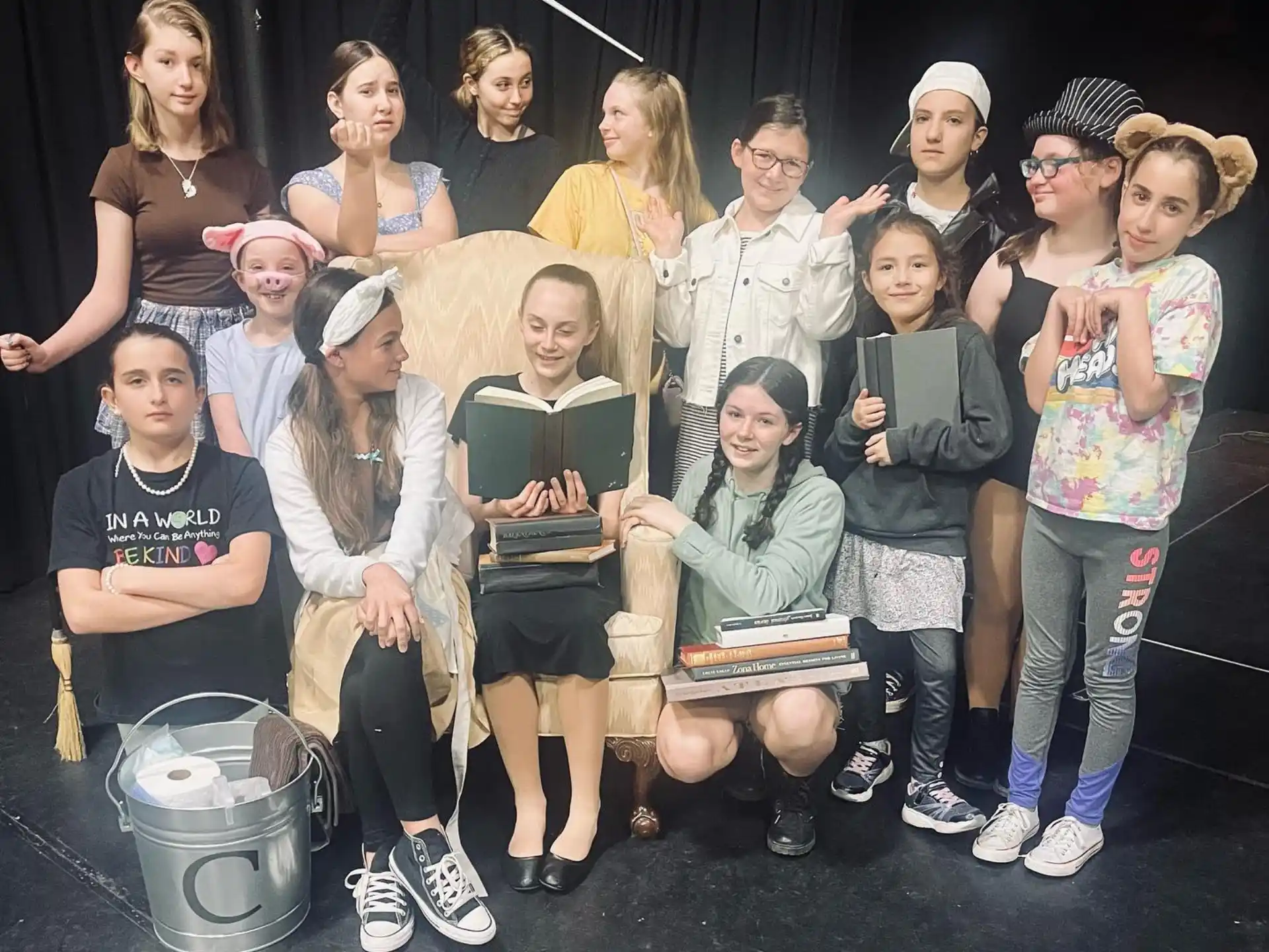 a group of people posing for a photo