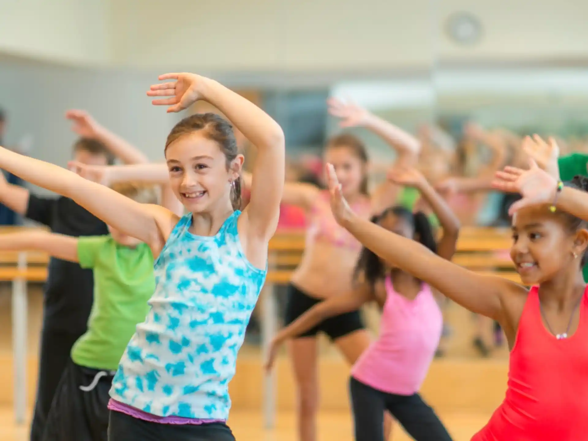 a group of women exercising