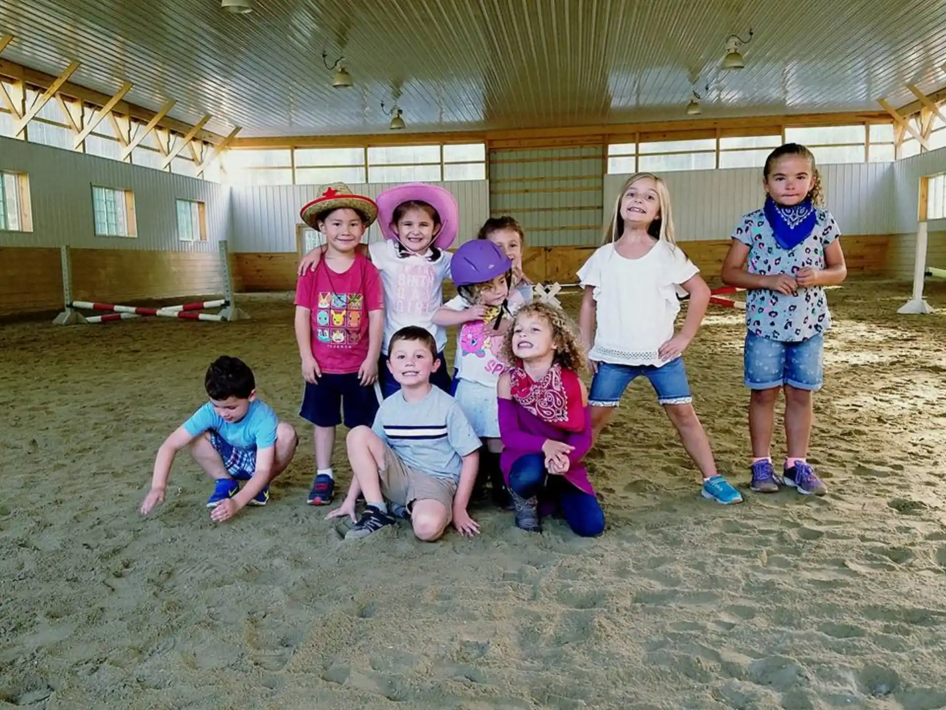 a group of children posing for a photo