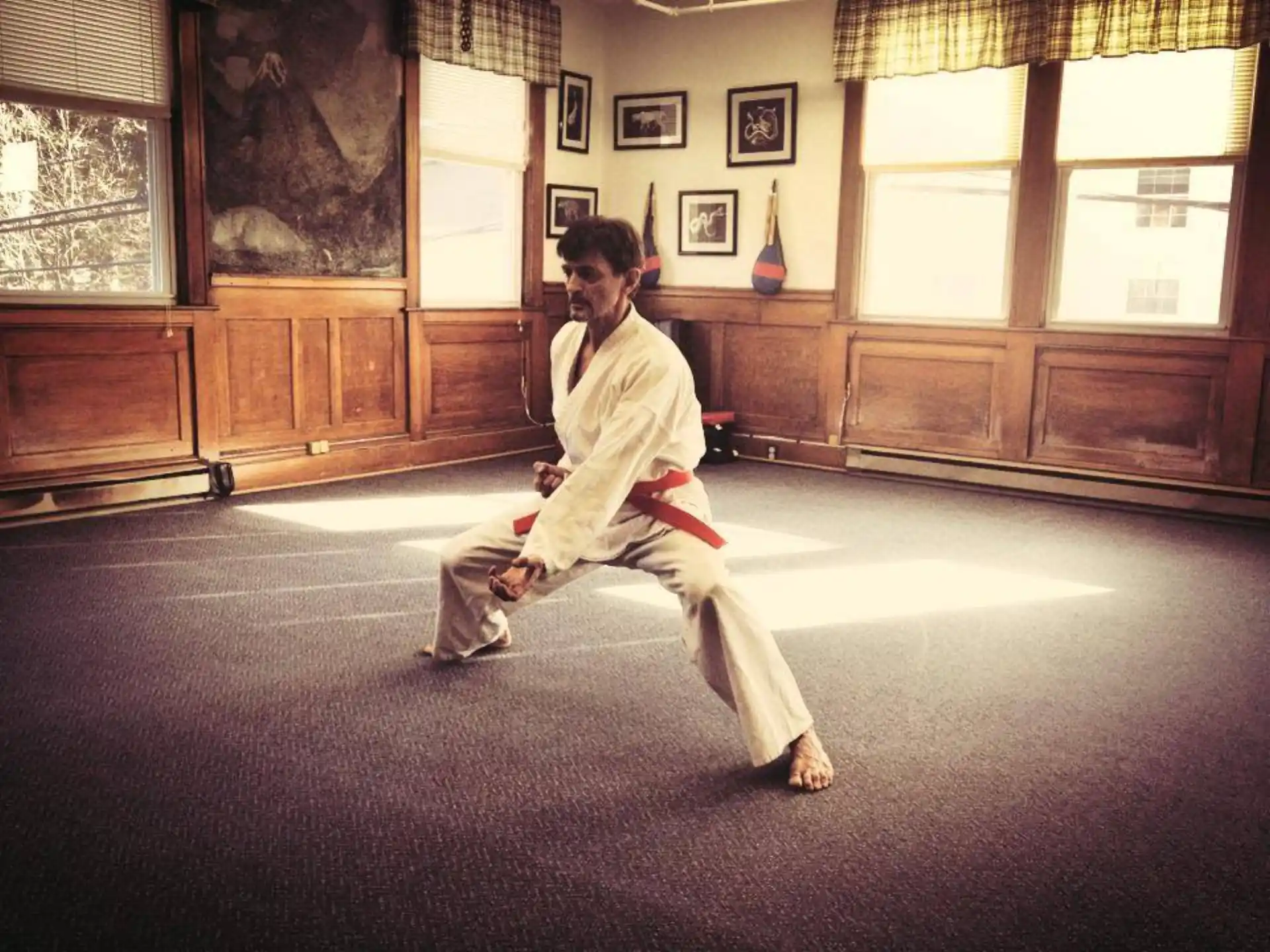 a person in a karate uniform