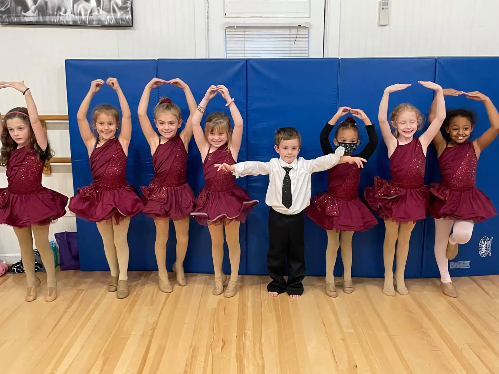a group of children in a room
