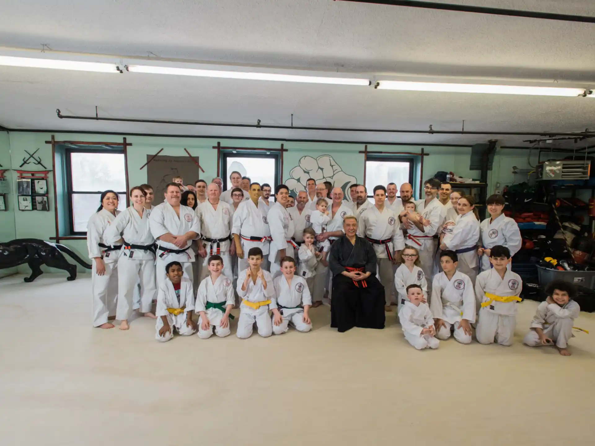a group of people posing for a photo
