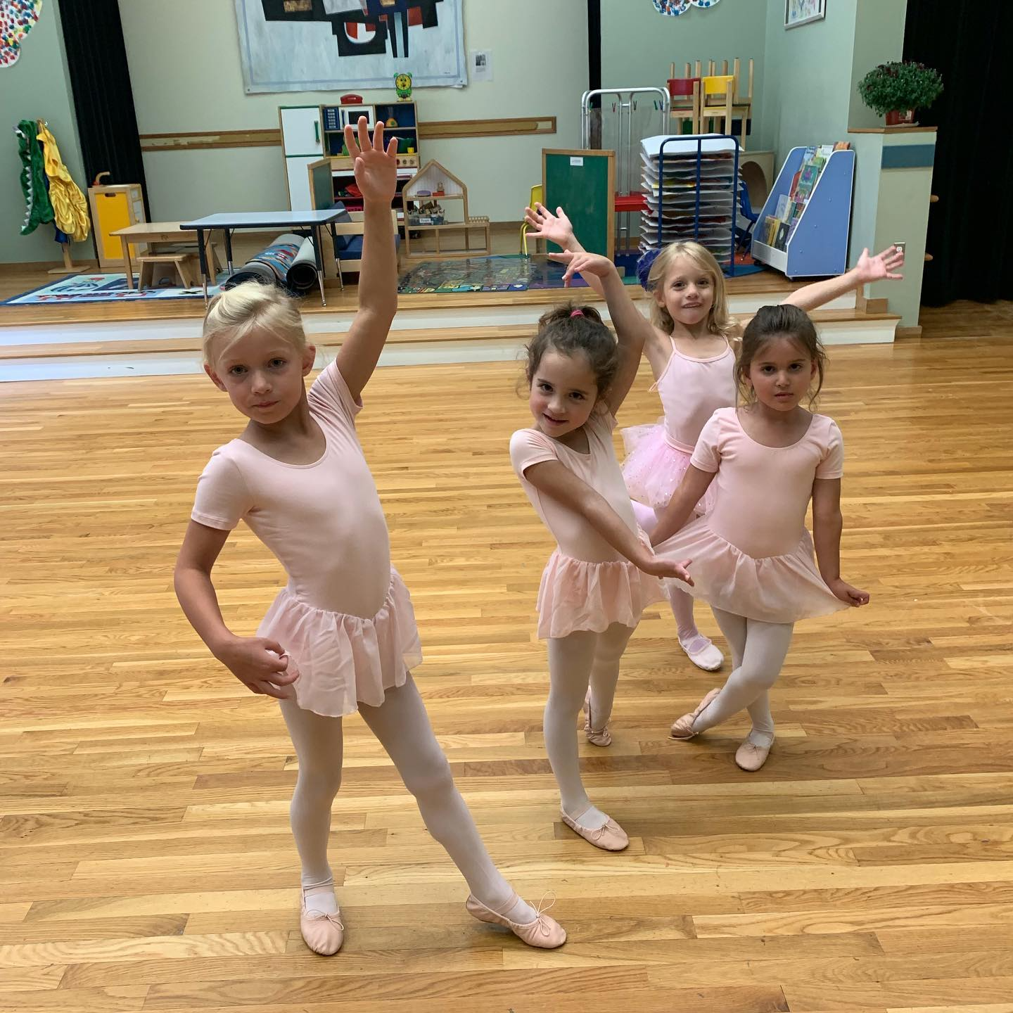 a group of girls dancing