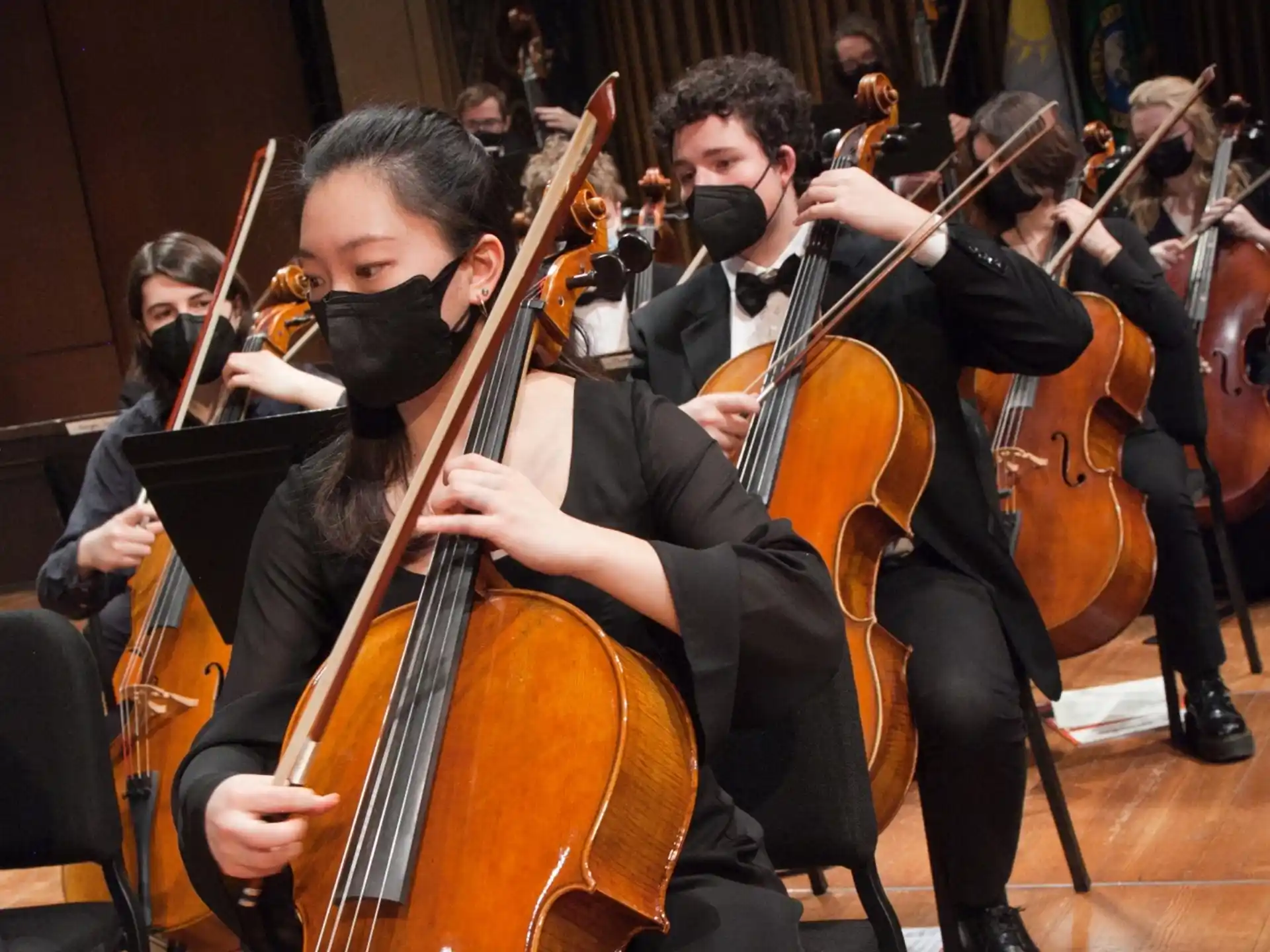 a group of people playing instruments