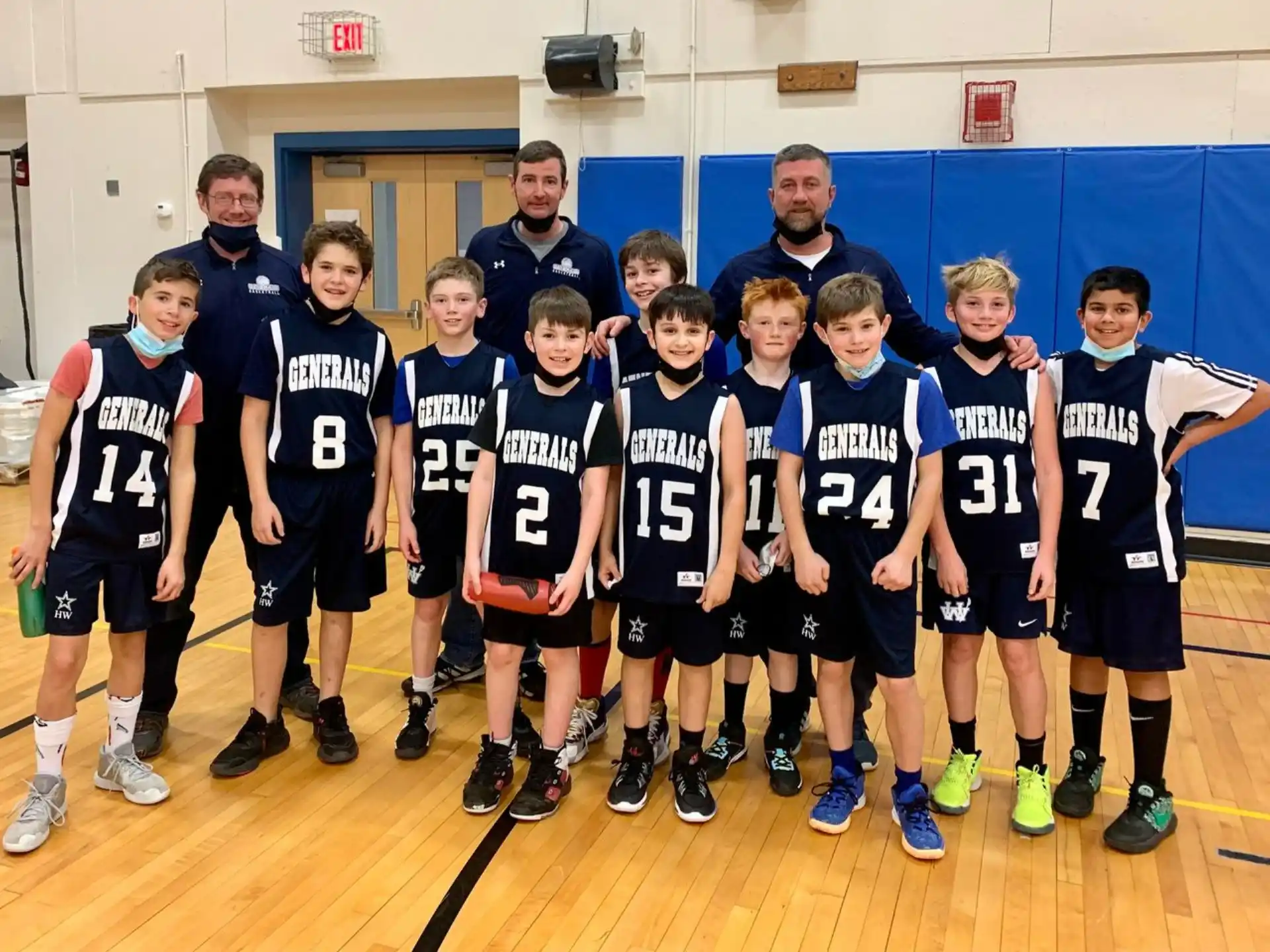 a group of people in sports uniforms