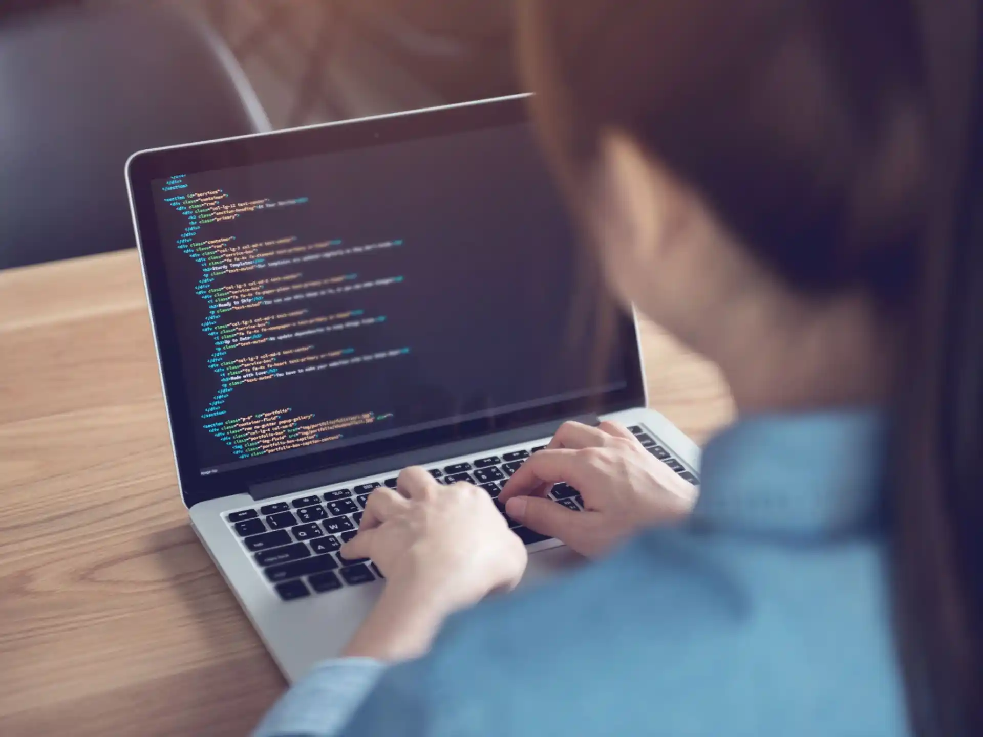 a person using a laptop