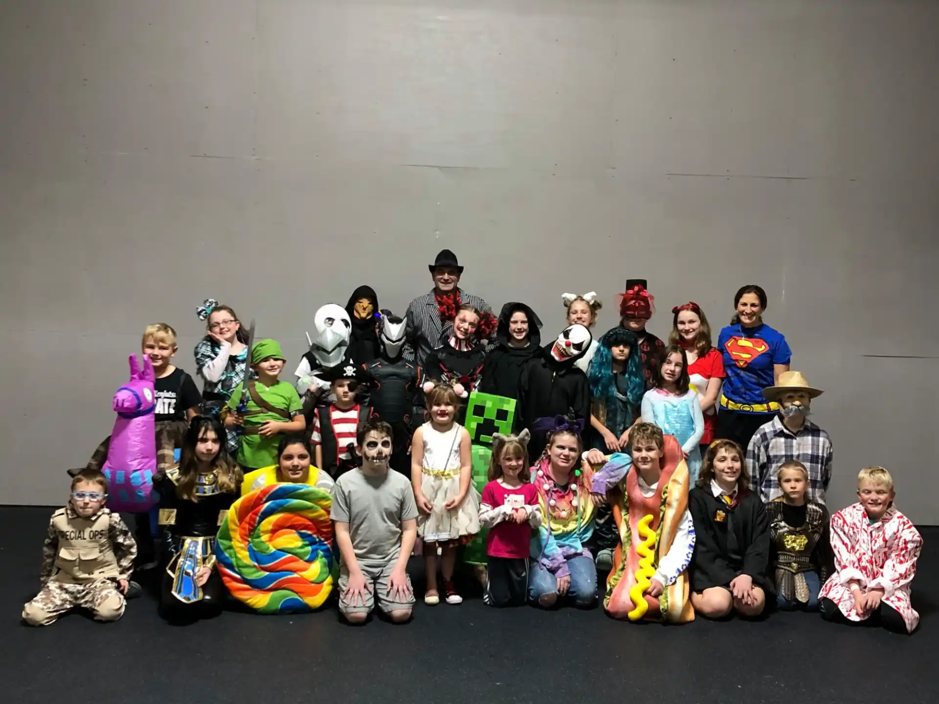 a group of people posing for a photo