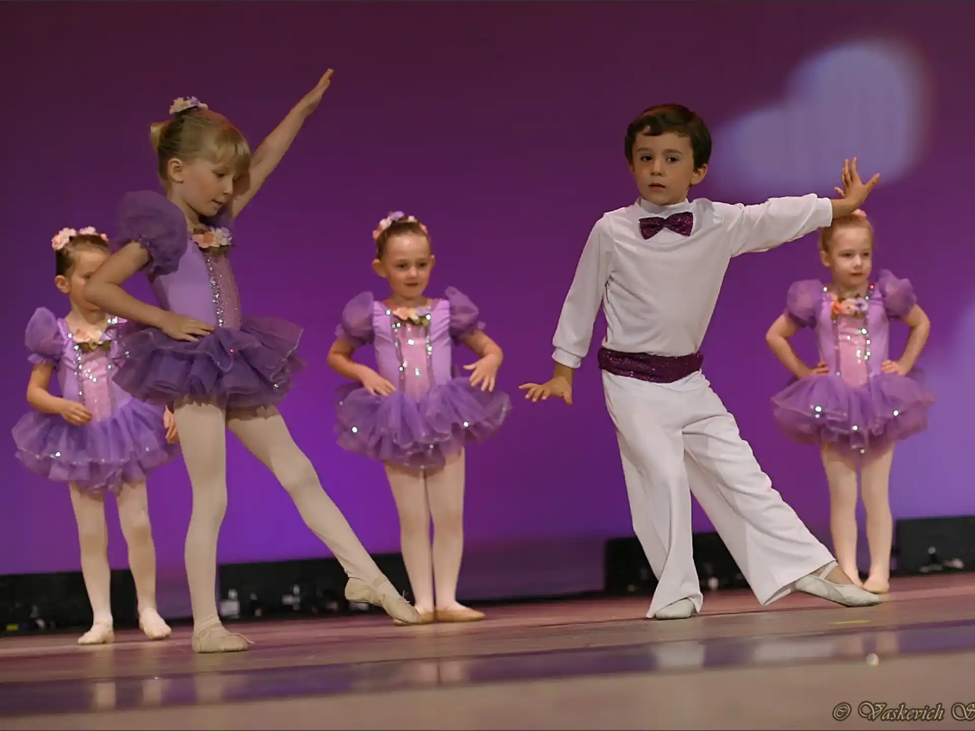 a group of children dancing