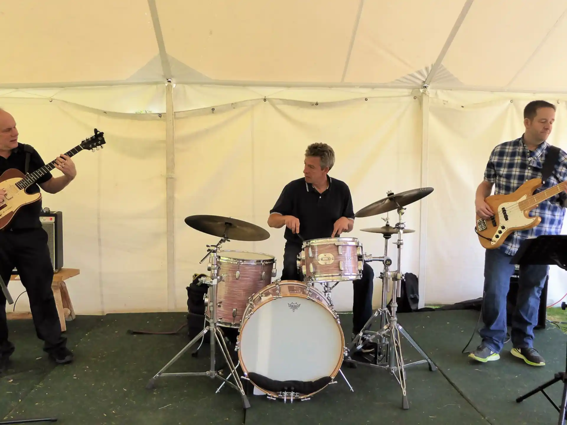 a group of men playing instruments