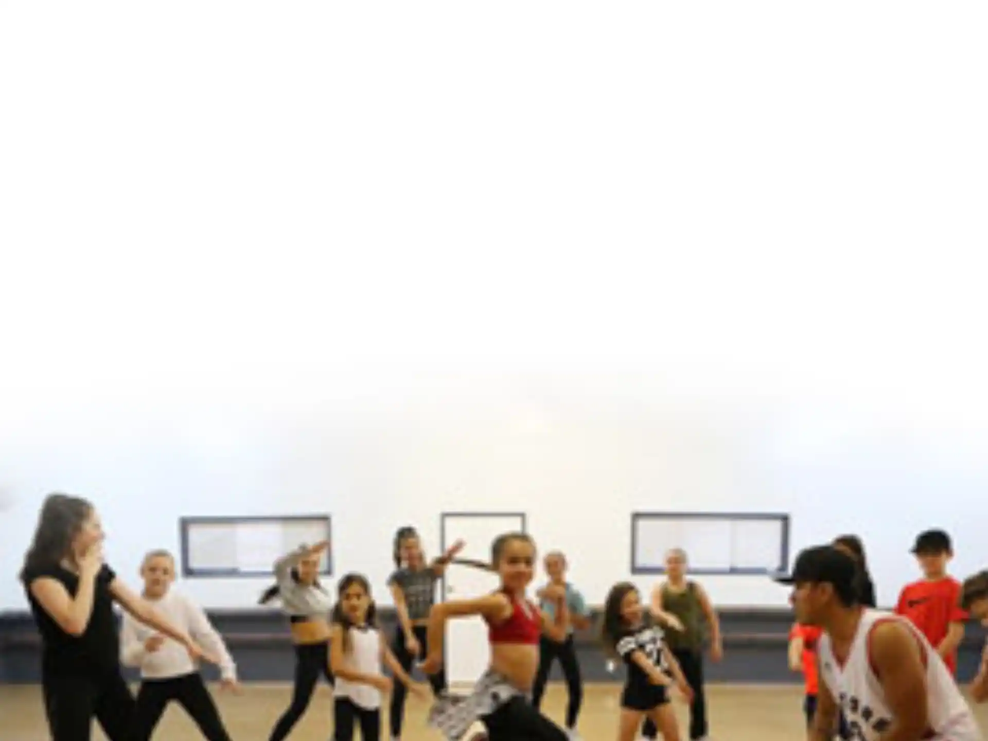 a group of people dancing