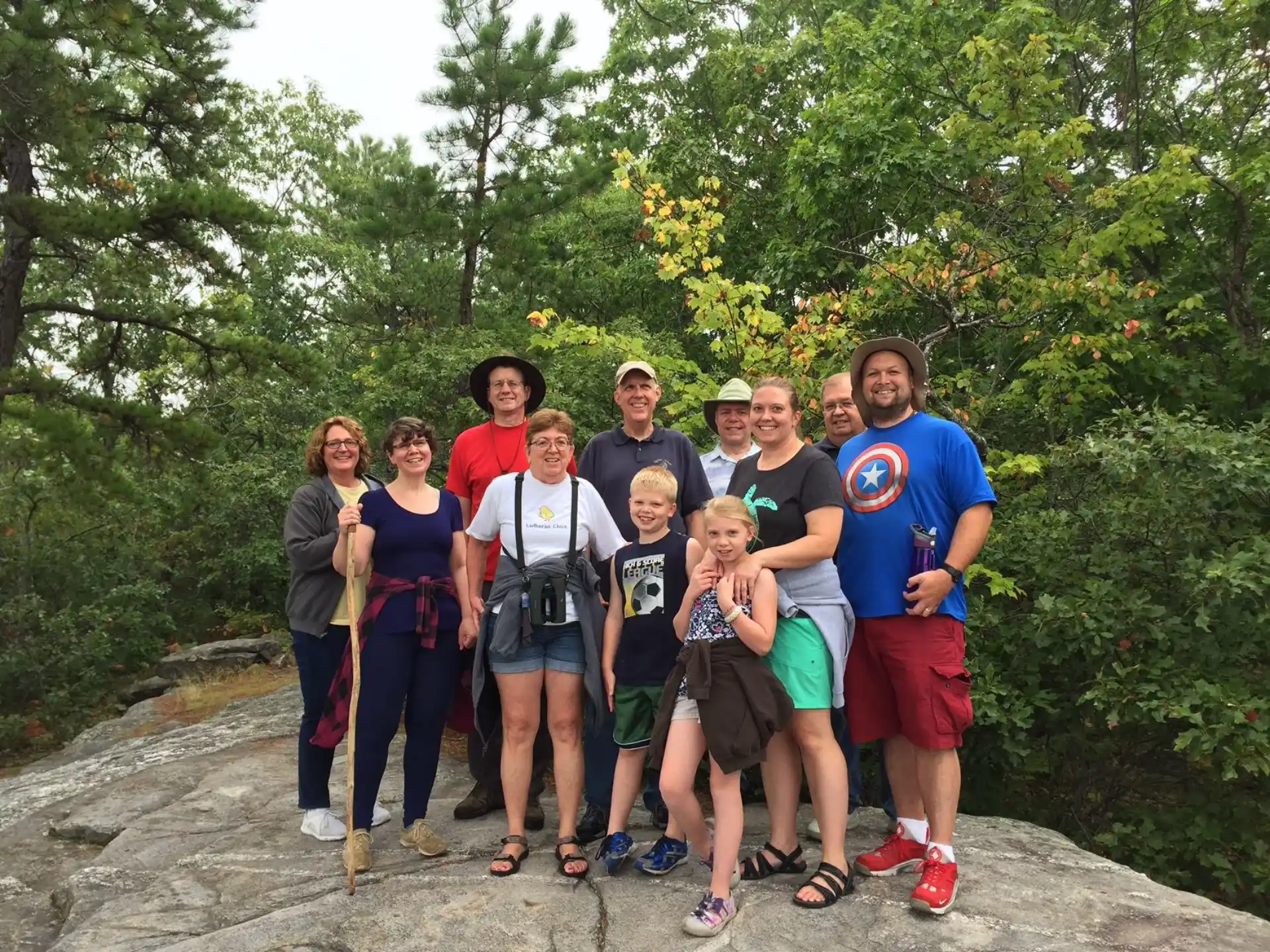 a group of people posing for a photo