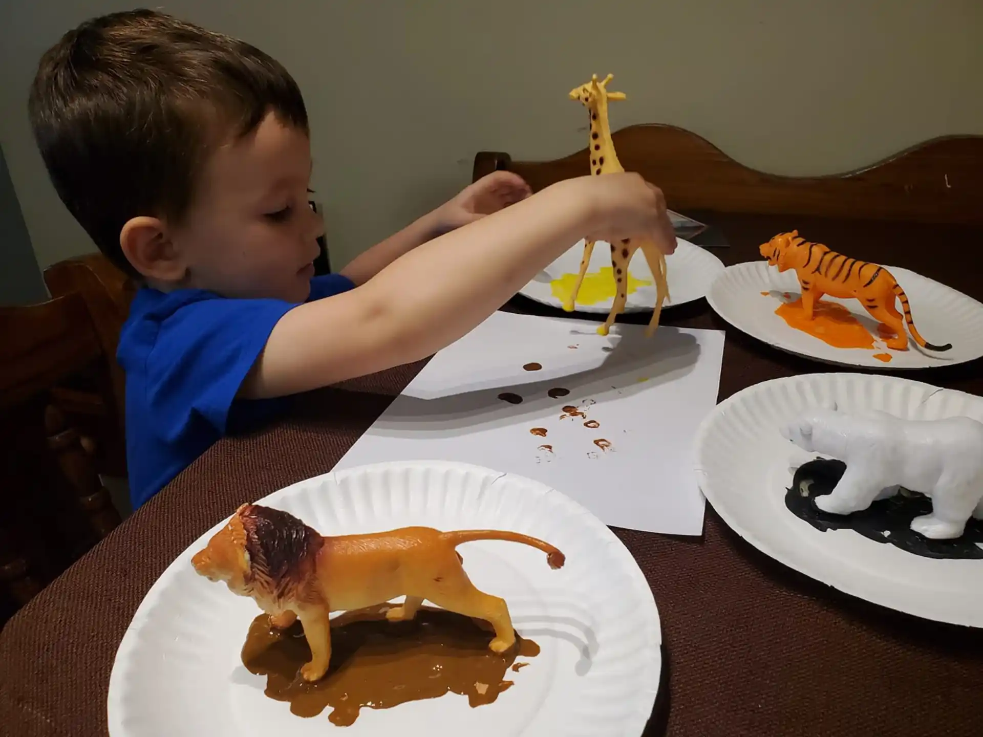 a boy eating food