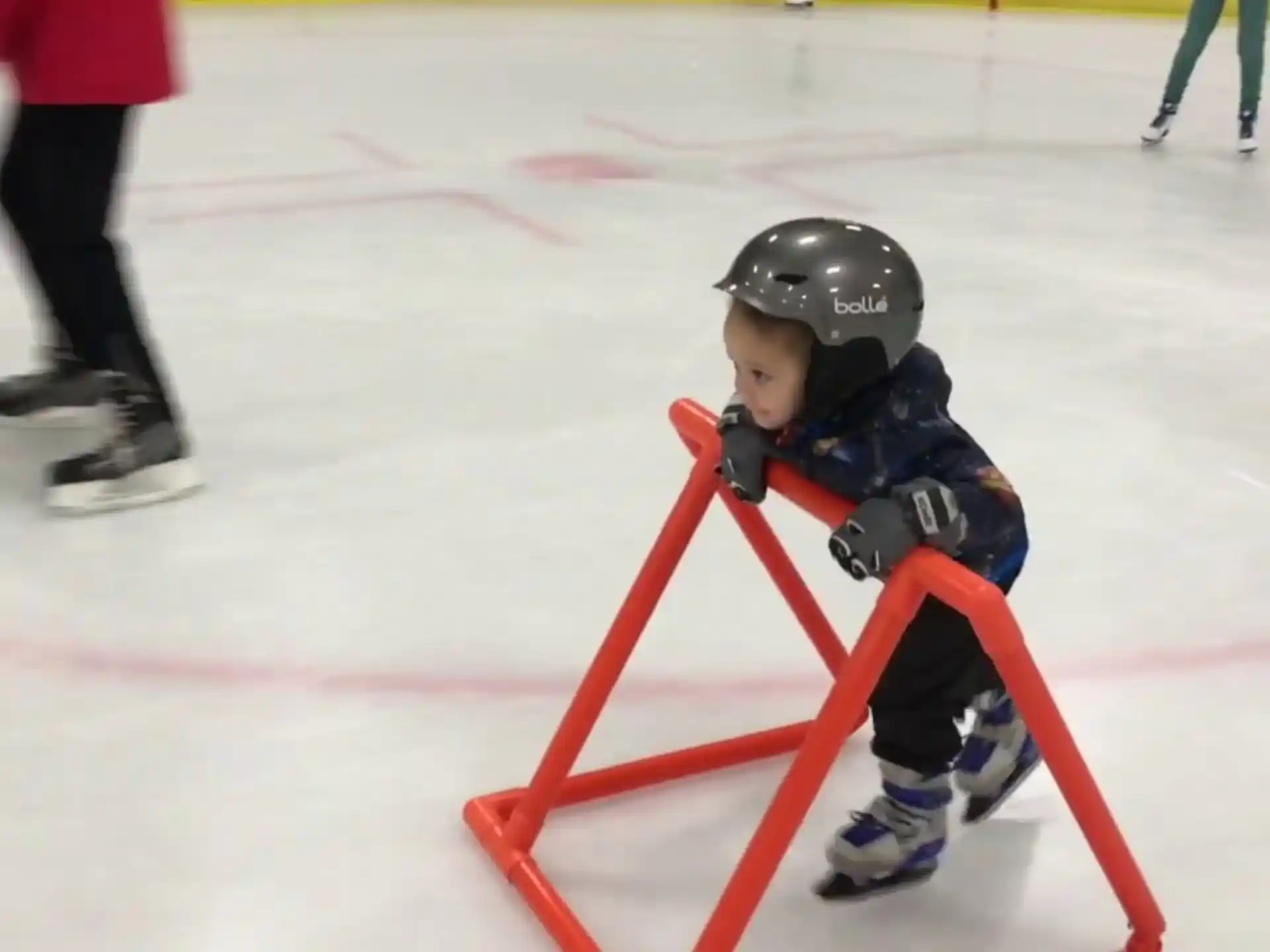 a child on an ice rink