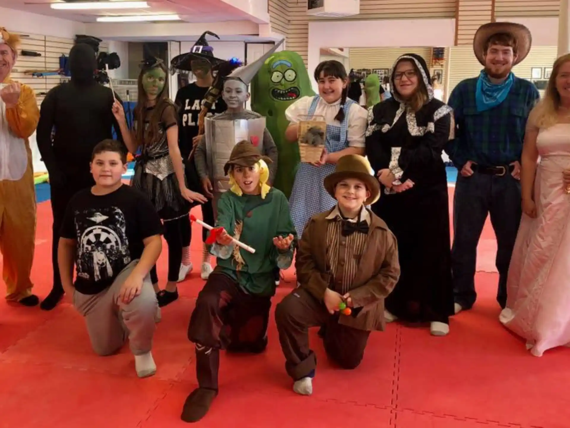 a group of people dressed up as zombies