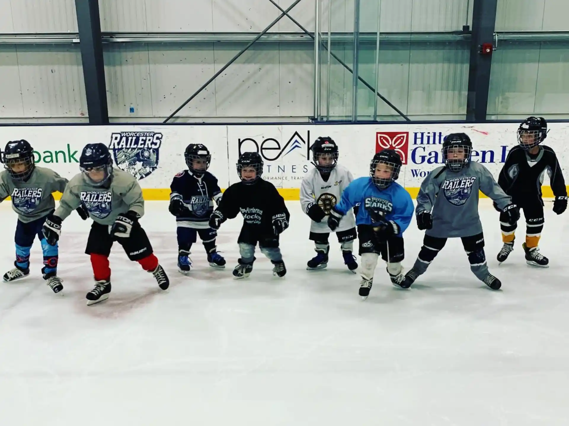 a group of people wearing hockey uniforms