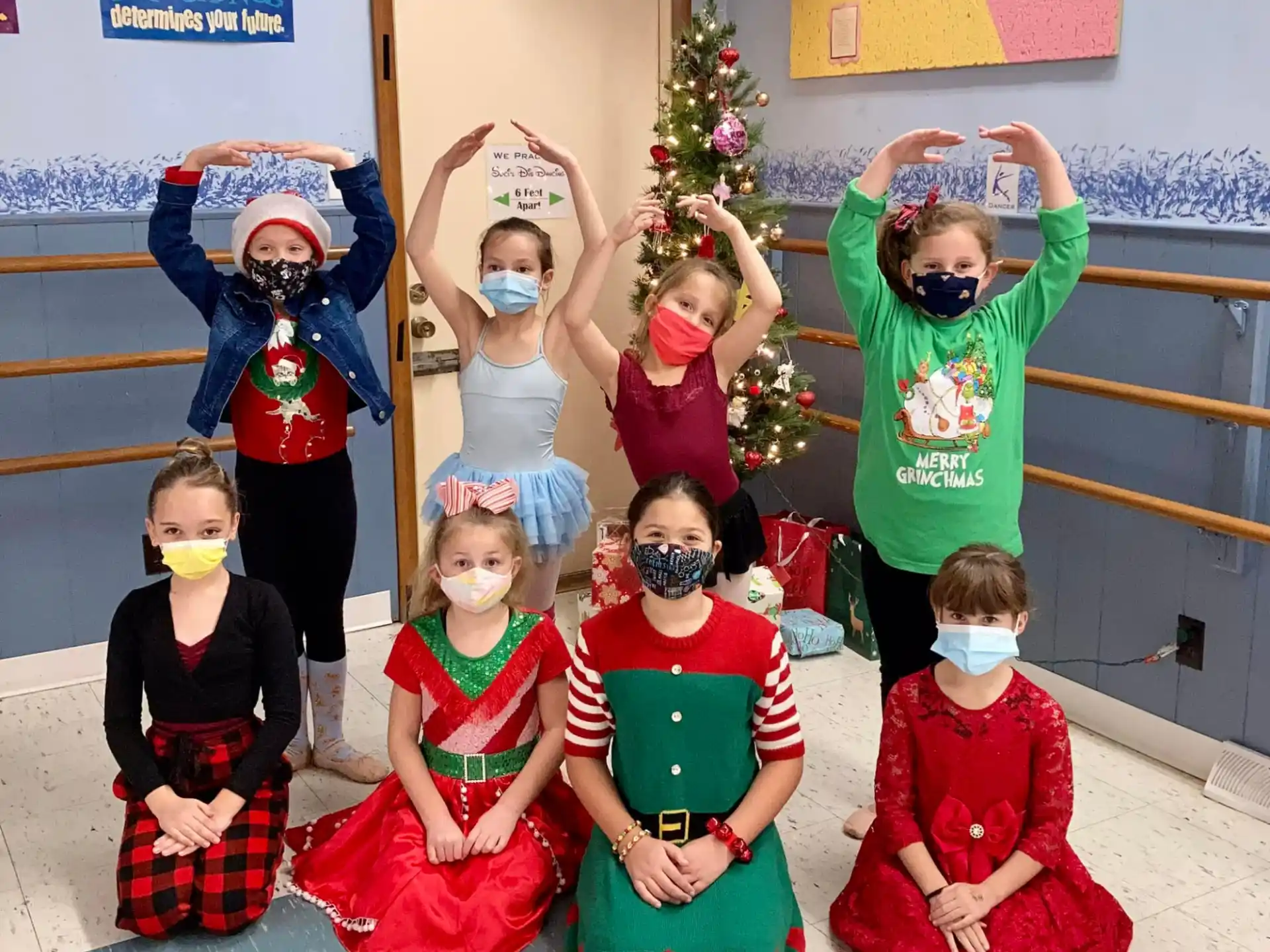 a group of children wearing clothing