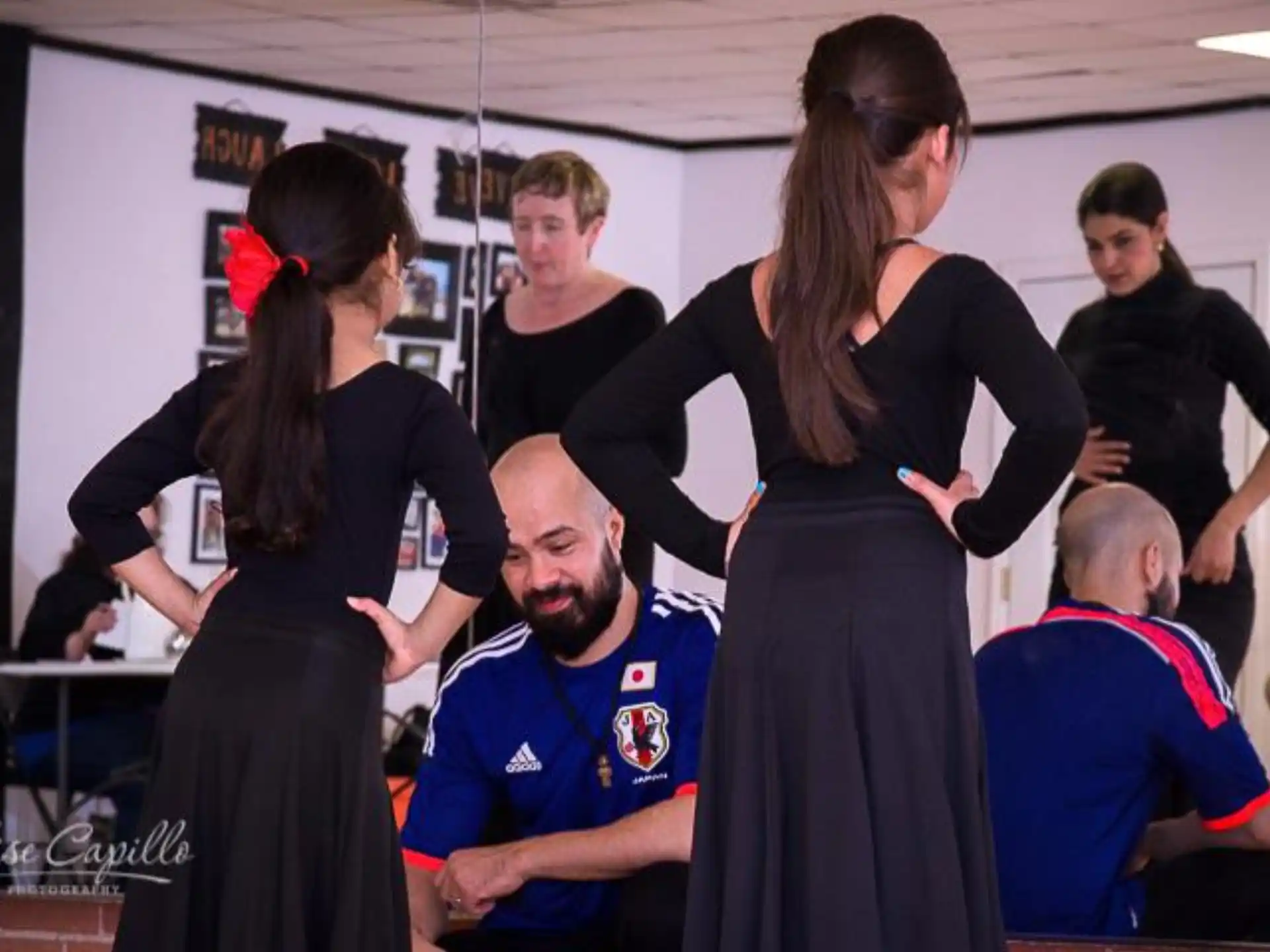 a group of people in a room