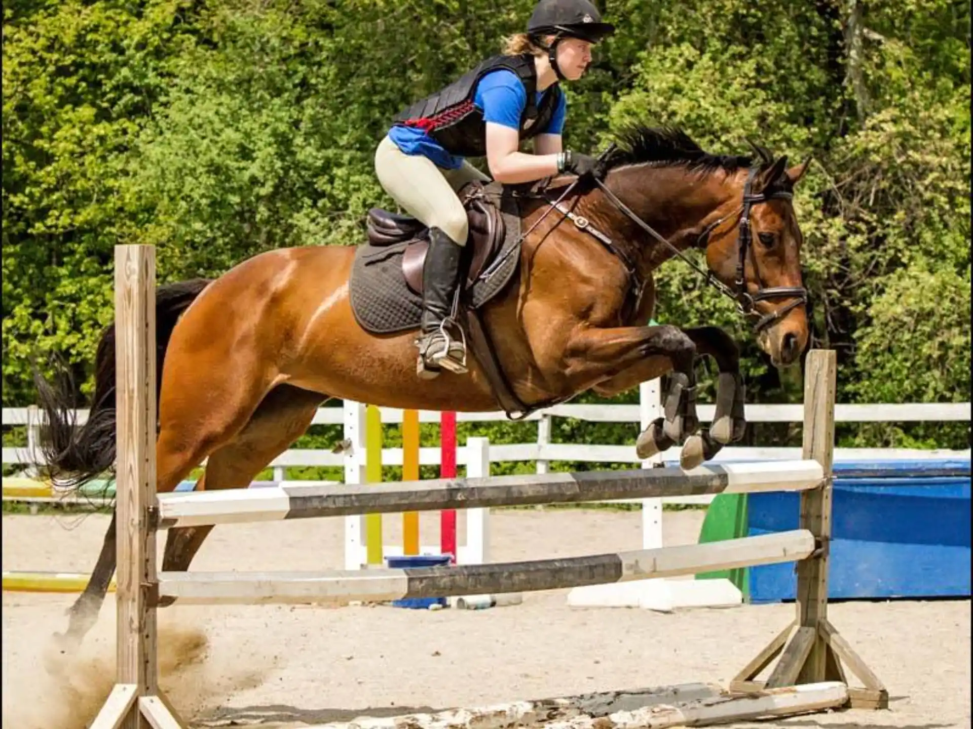 a man riding a horse