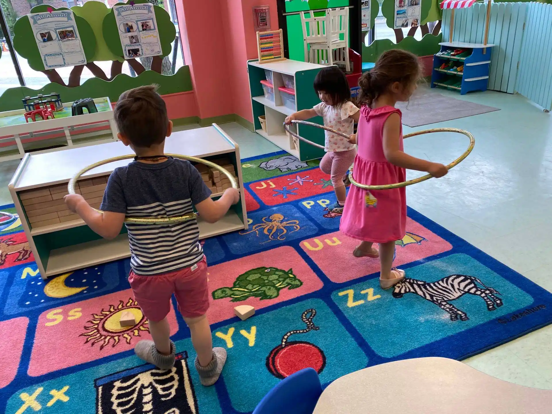 children playing on a mat