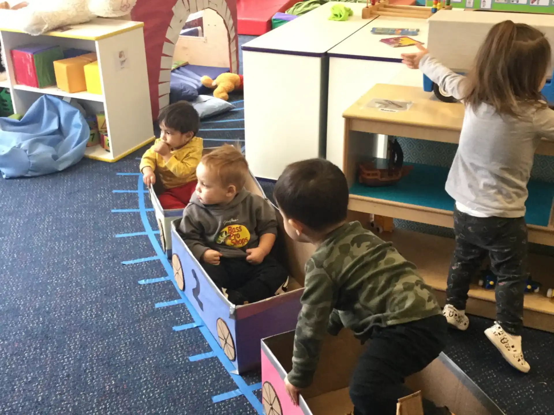 children playing with toys