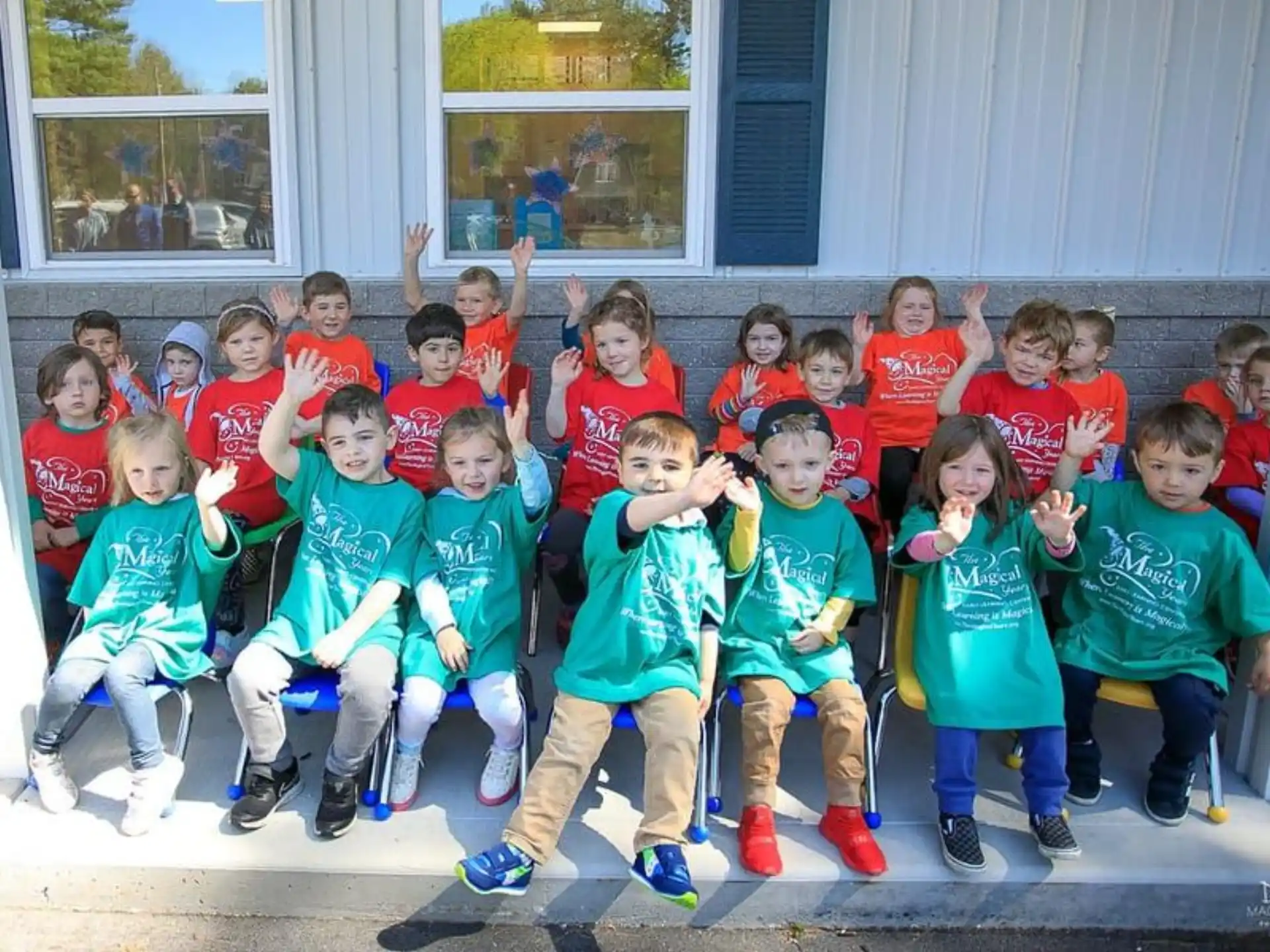 a group of children posing for a photo