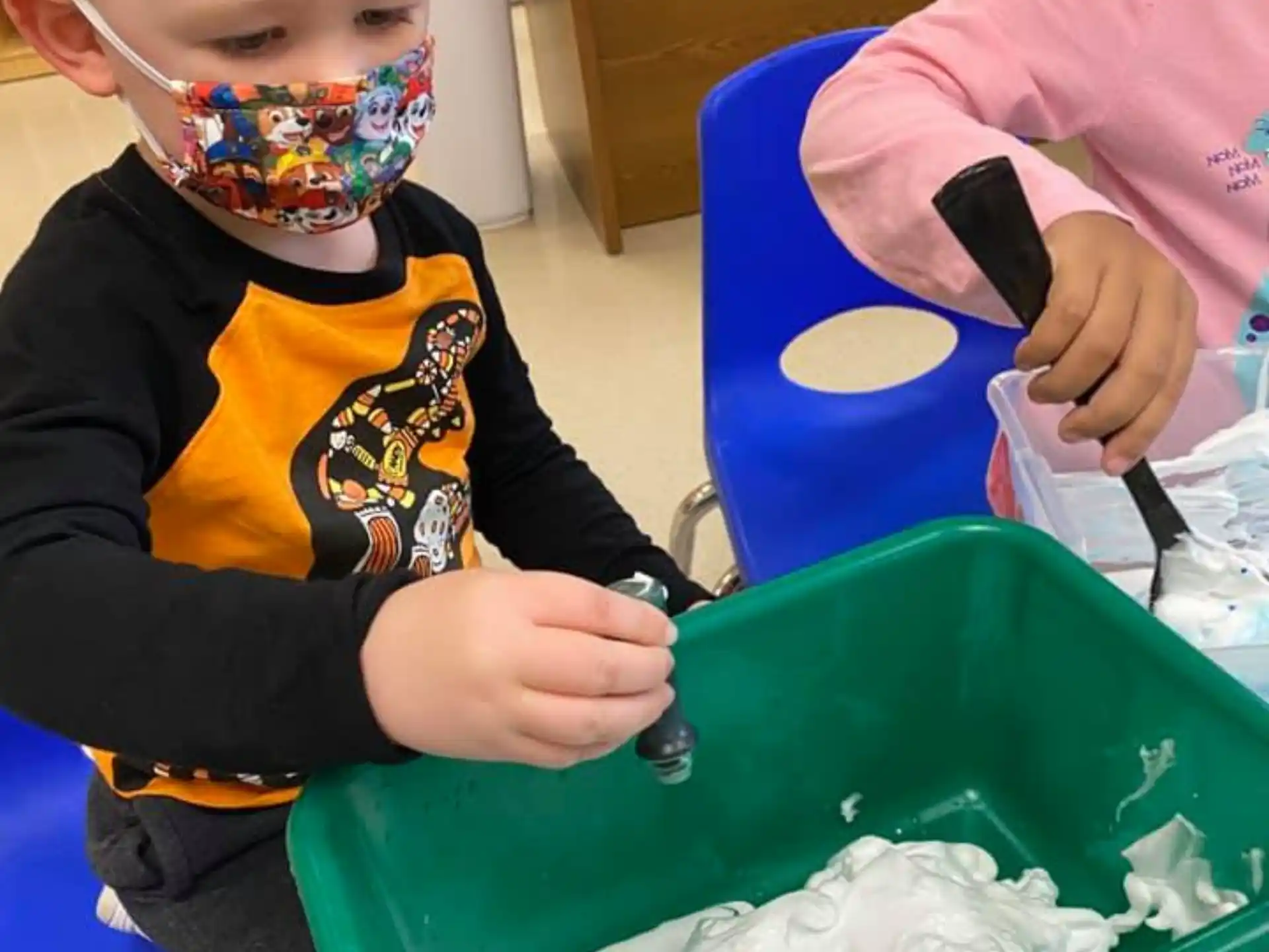 a child painting a picture
