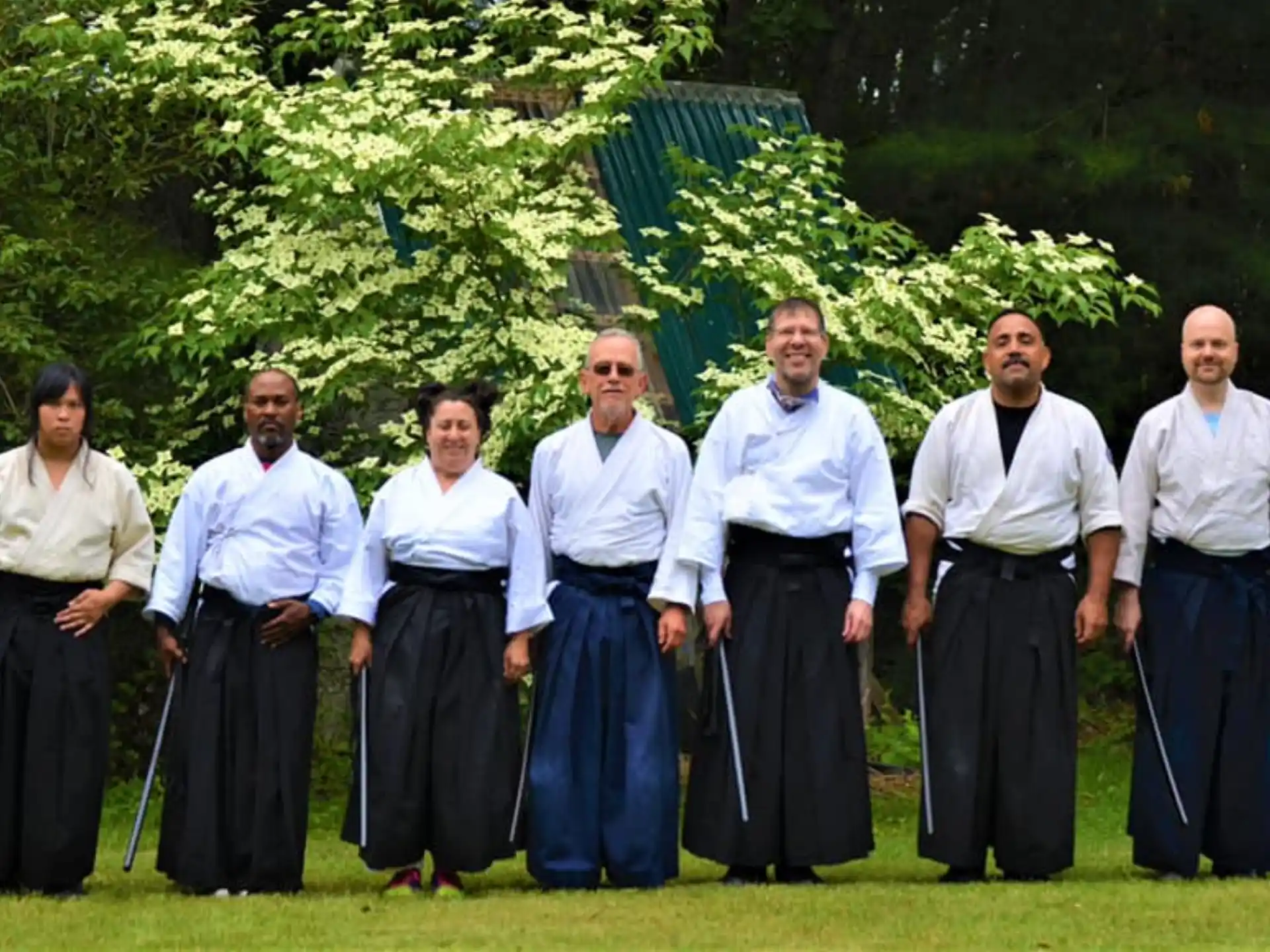 a group of people posing for a photo