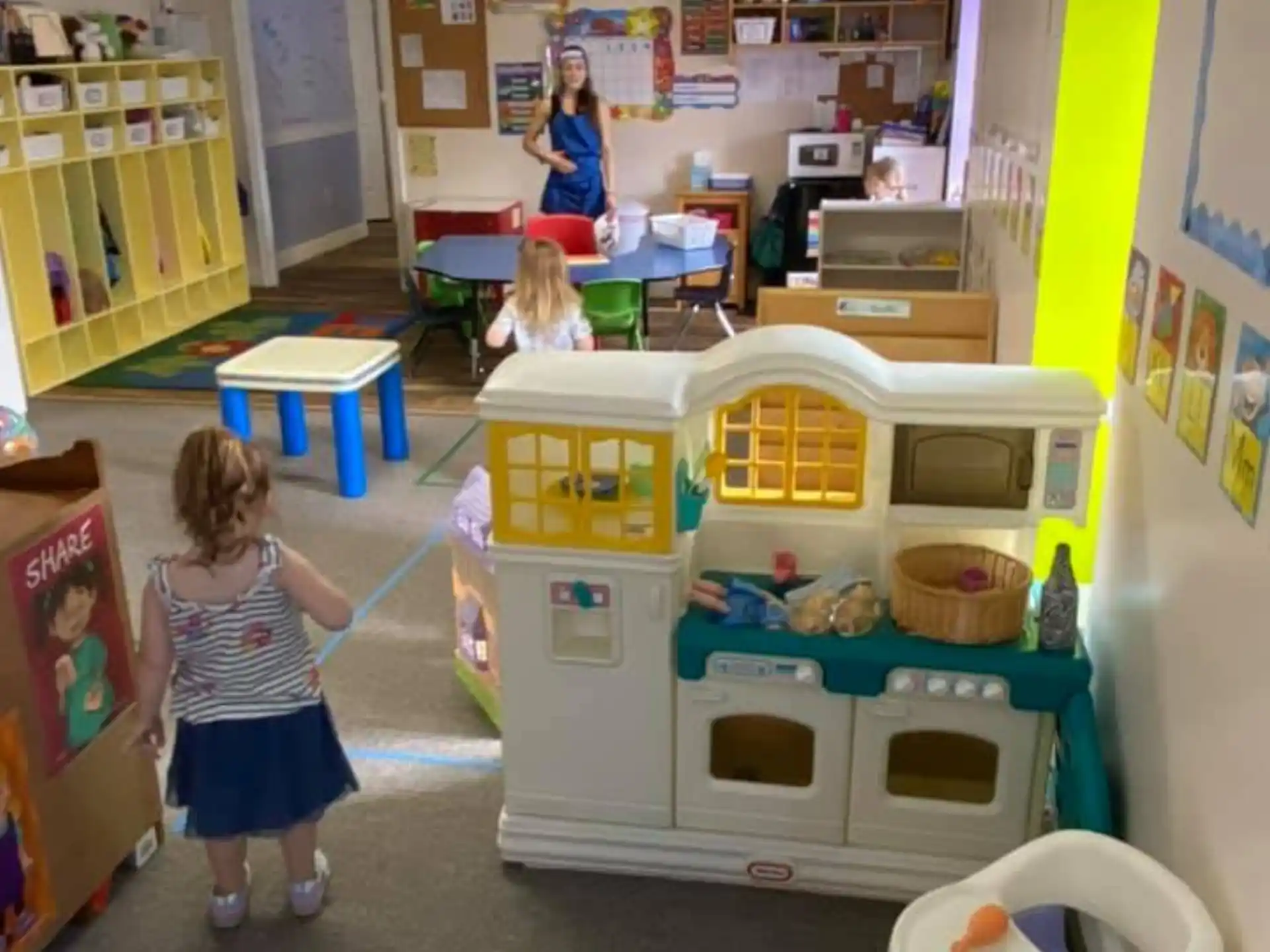 a group of children in a classroom