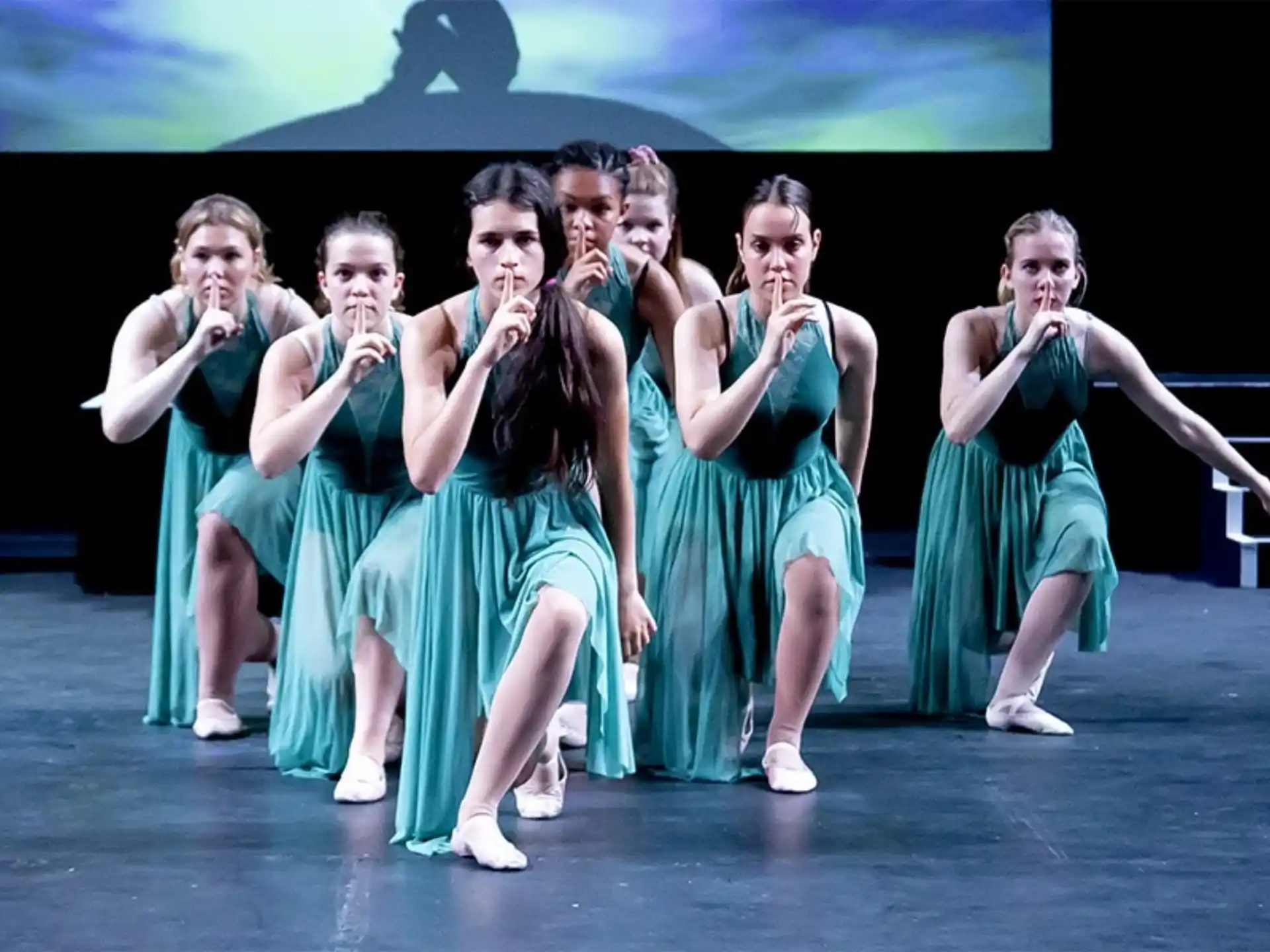 a group of women dancing
