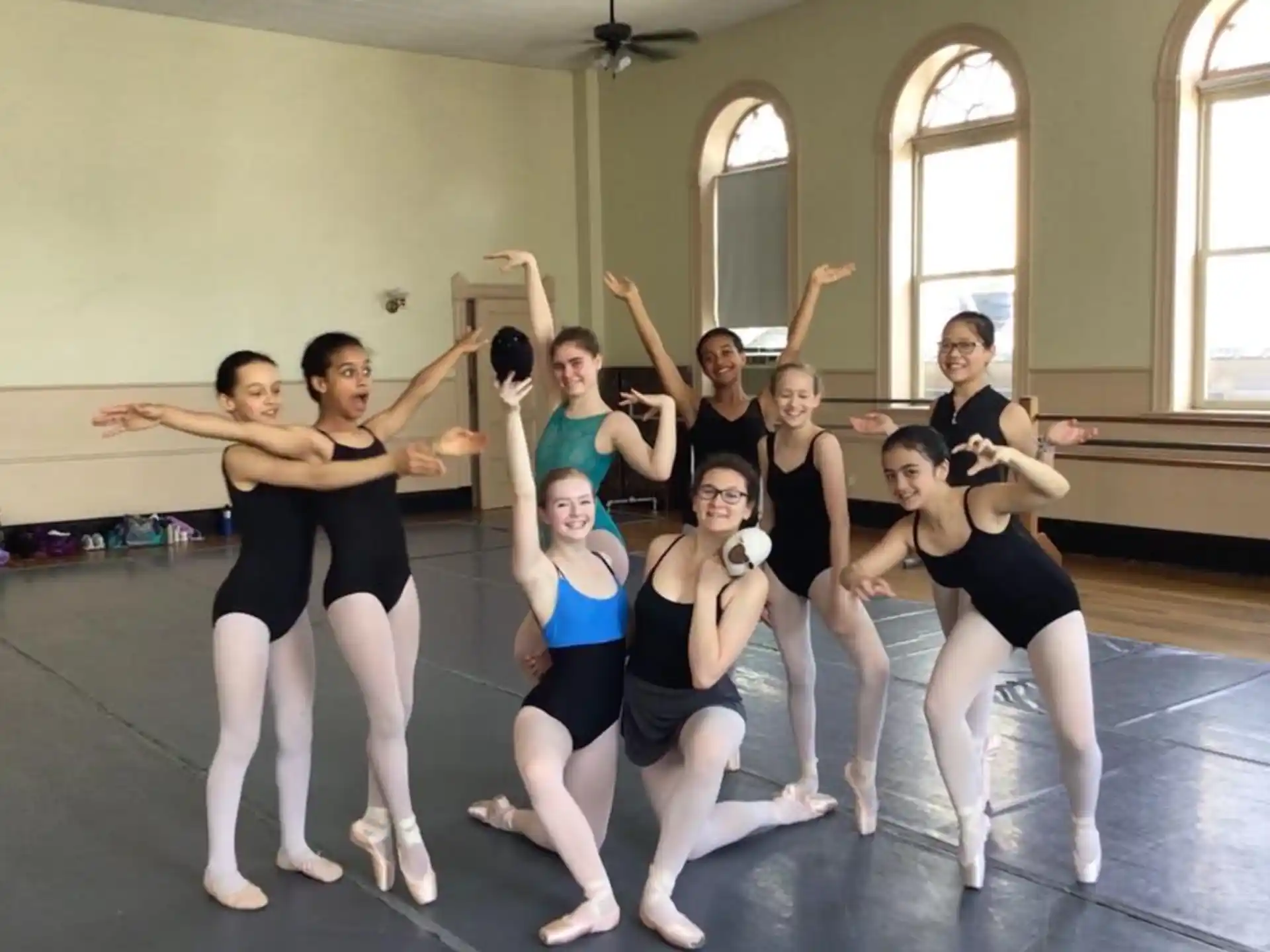 a group of women dancing