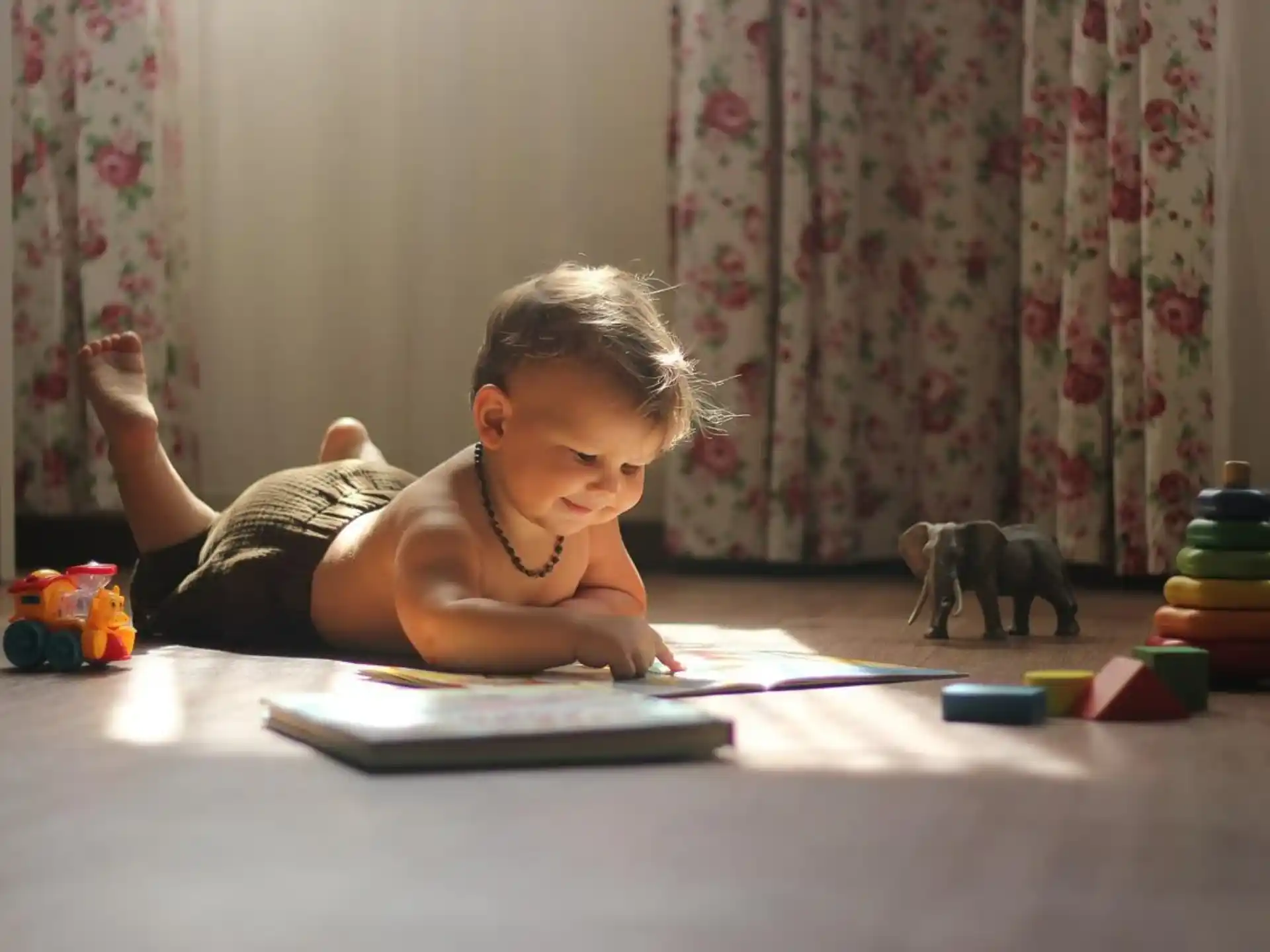 a child lying on the floor