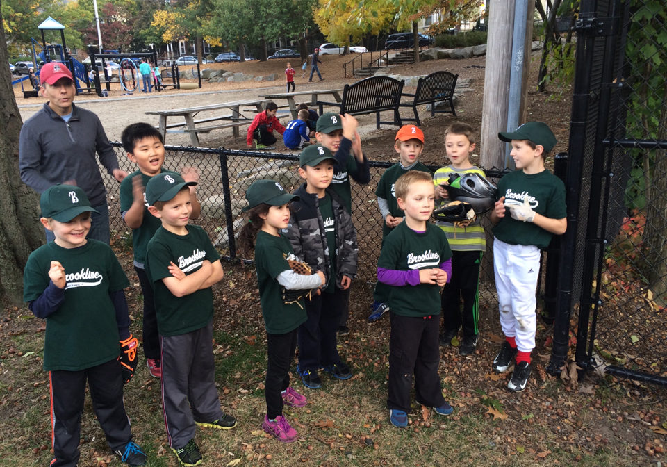 a group of kids in a park