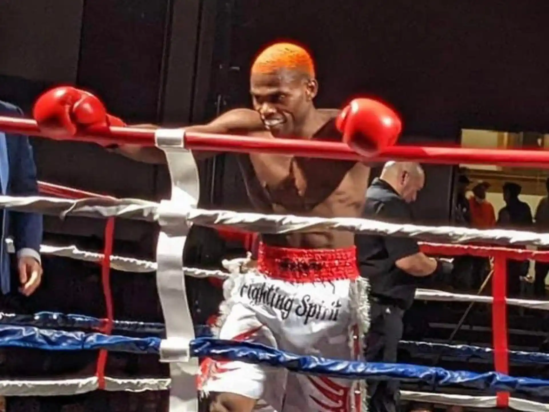 a person in a boxing ring