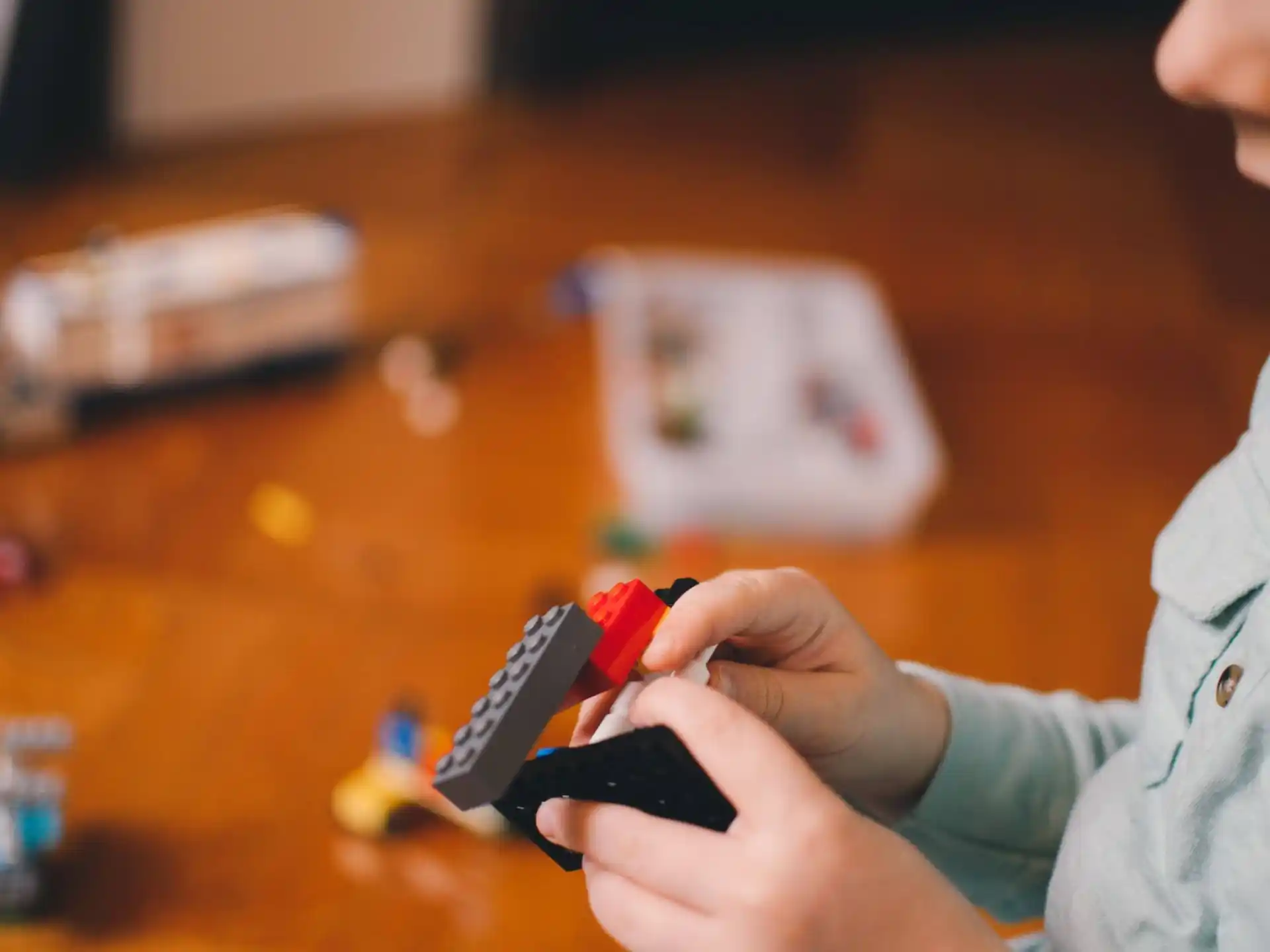 a child playing with a remote control