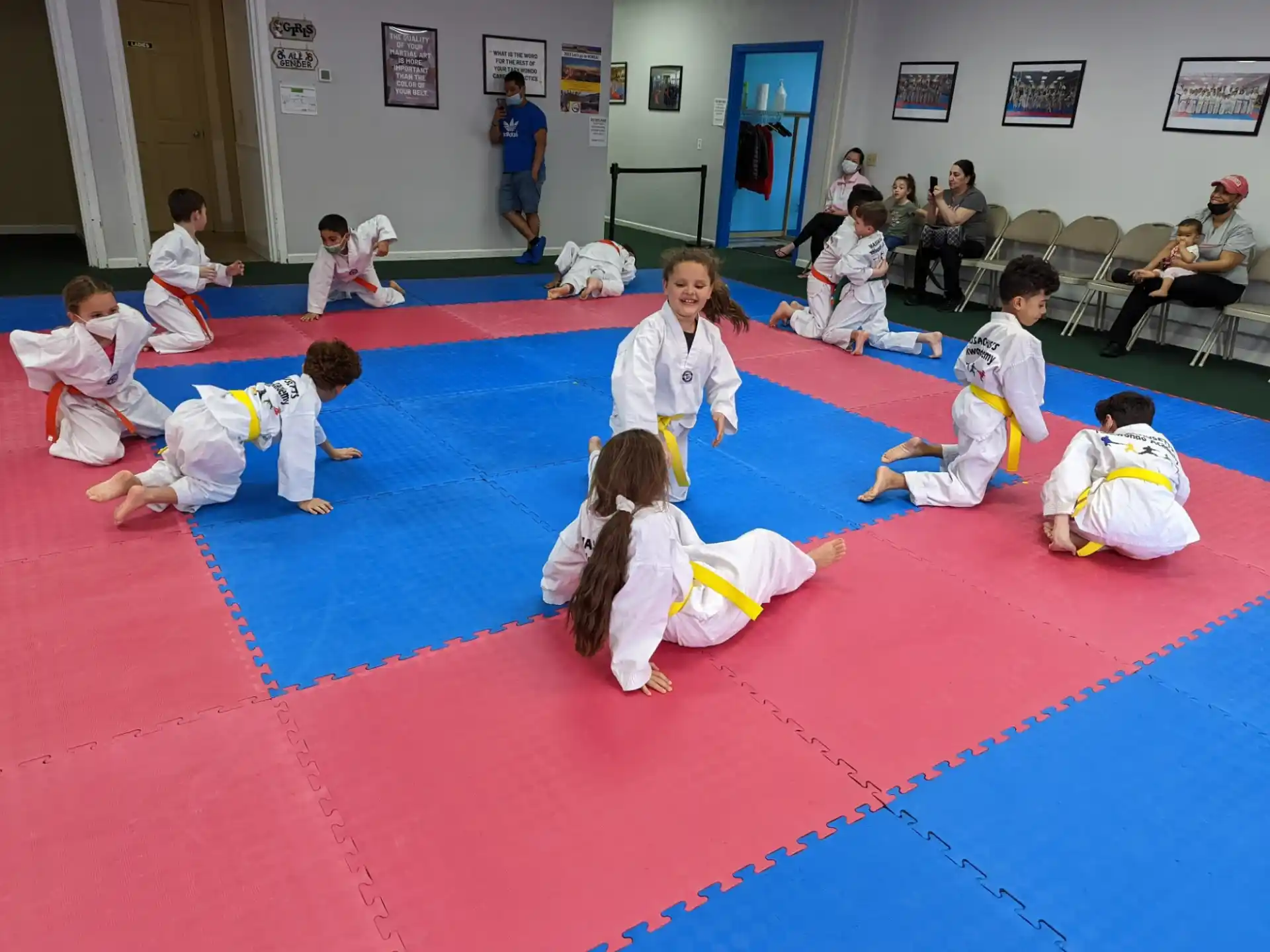 a group of children in a class