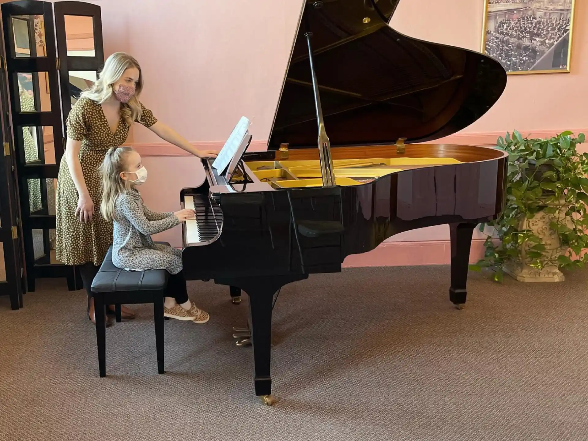 a person playing a piano