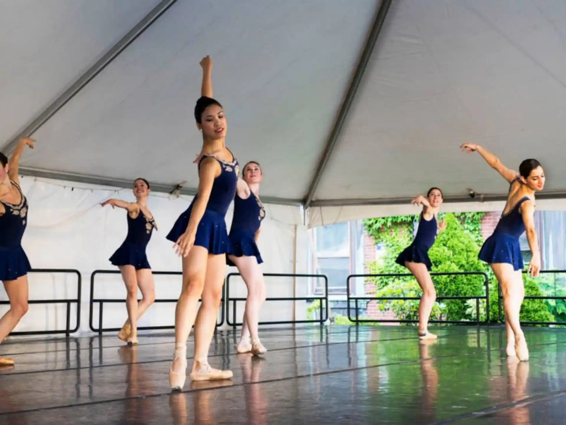 a group of women dancing